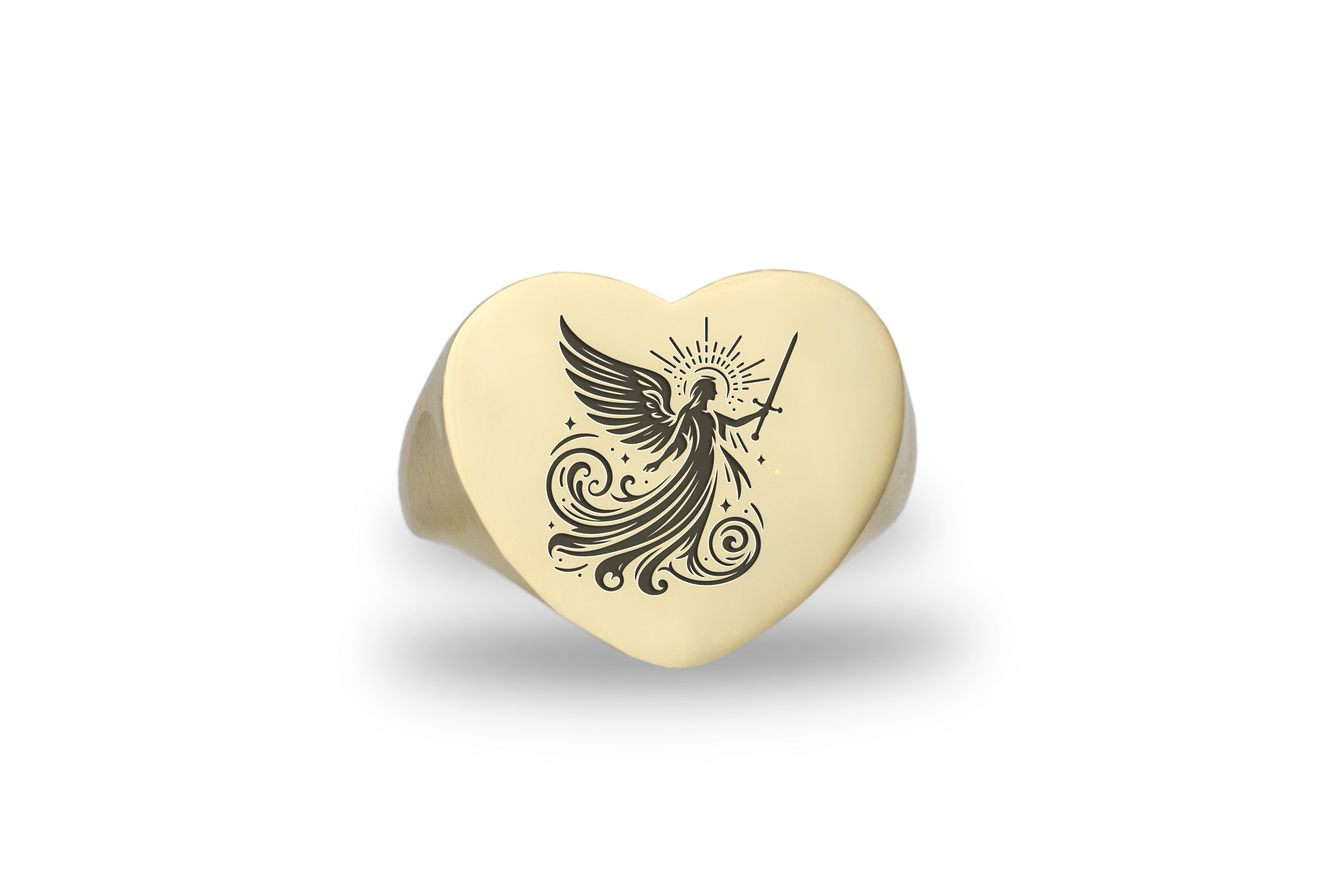 Heart Shaped Angel Ring