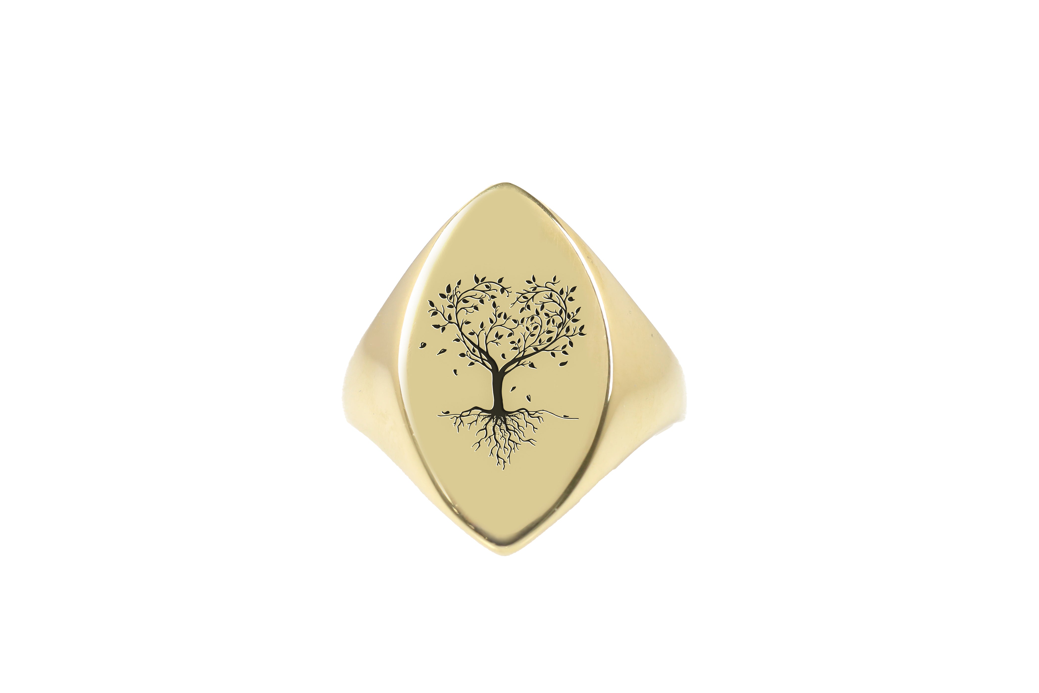 Tree Of Life Gold Signet Ring