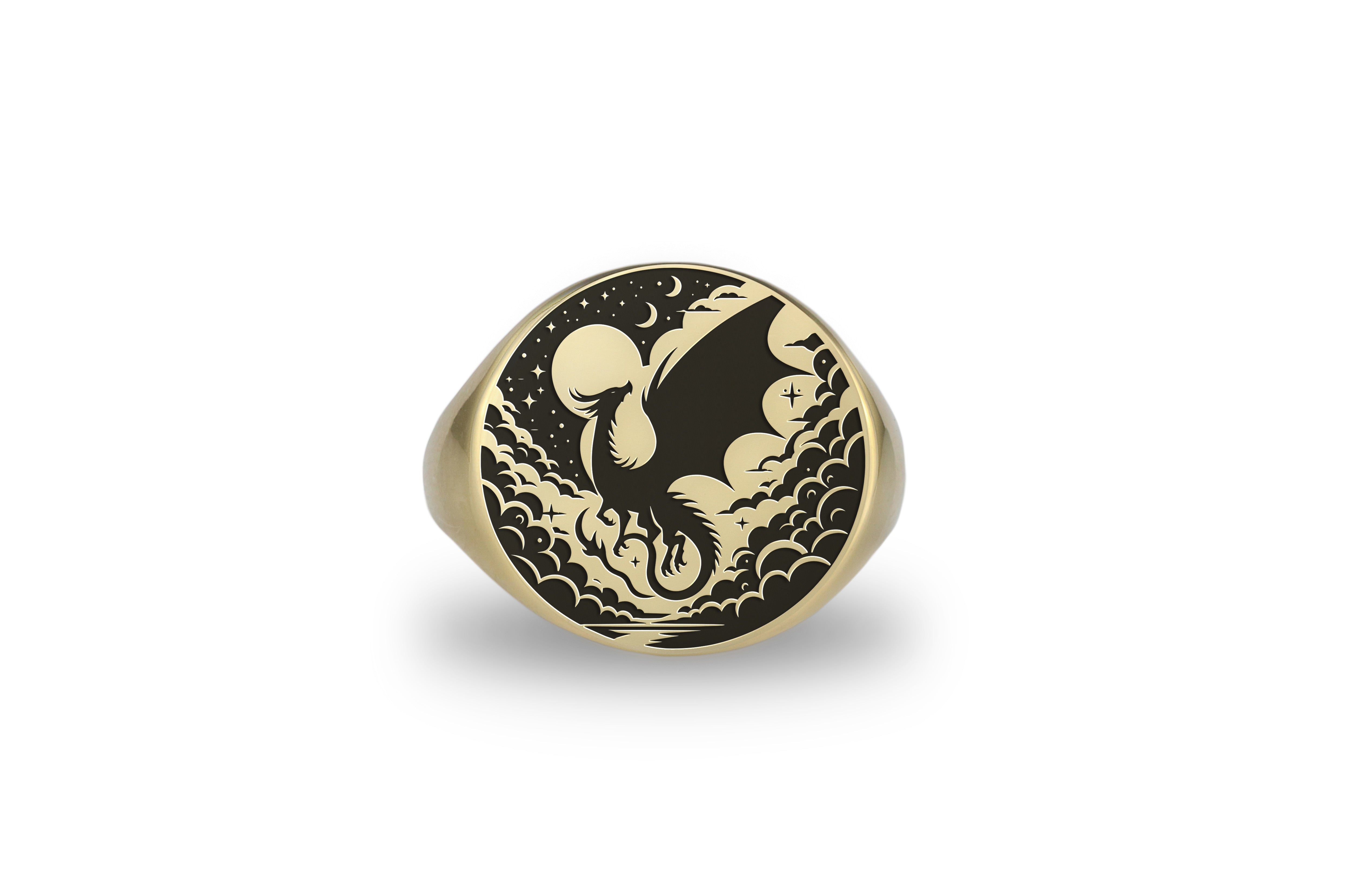 24k Gold Dragon Ring
