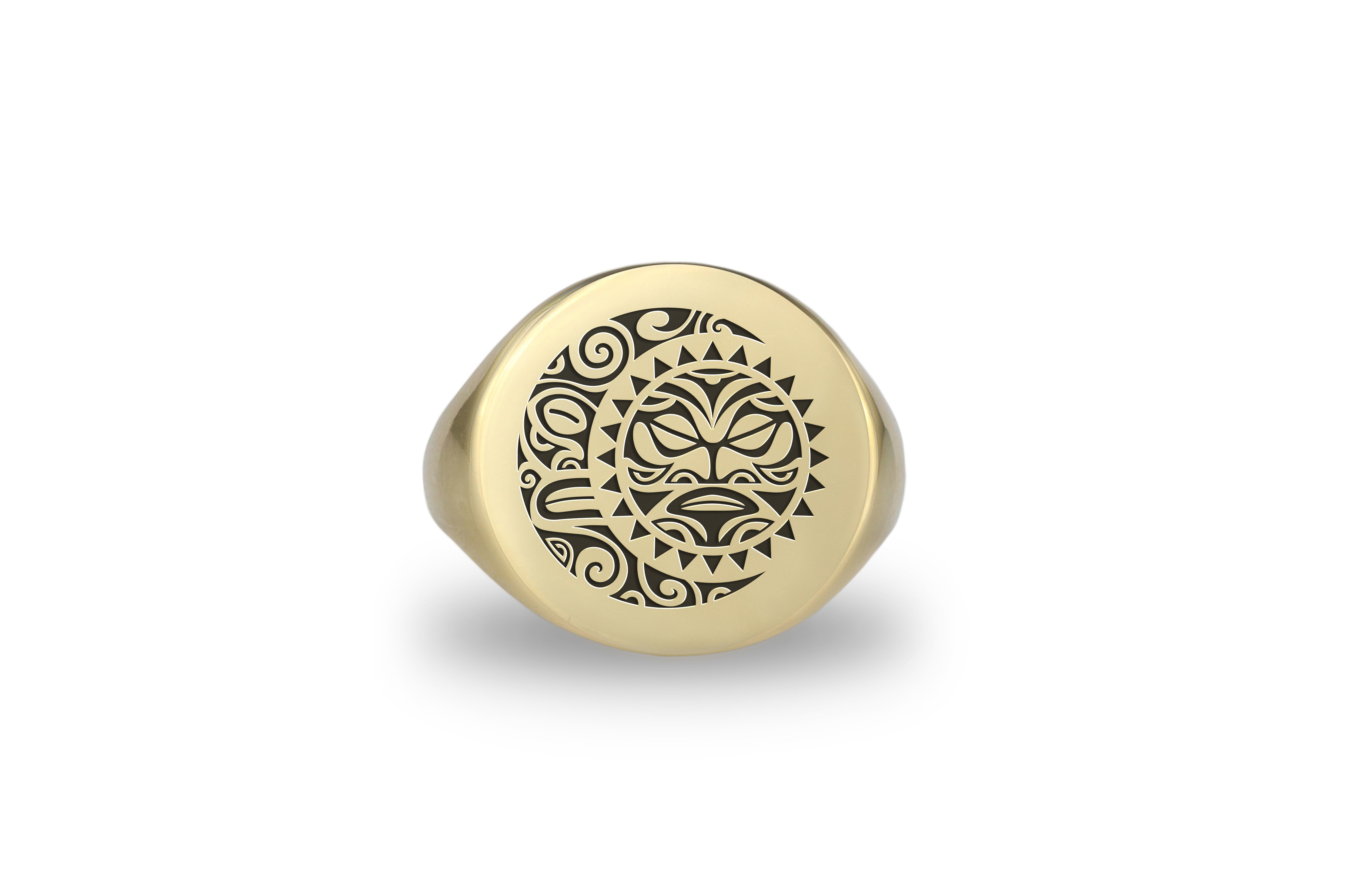 Engraved Polynesian Ring