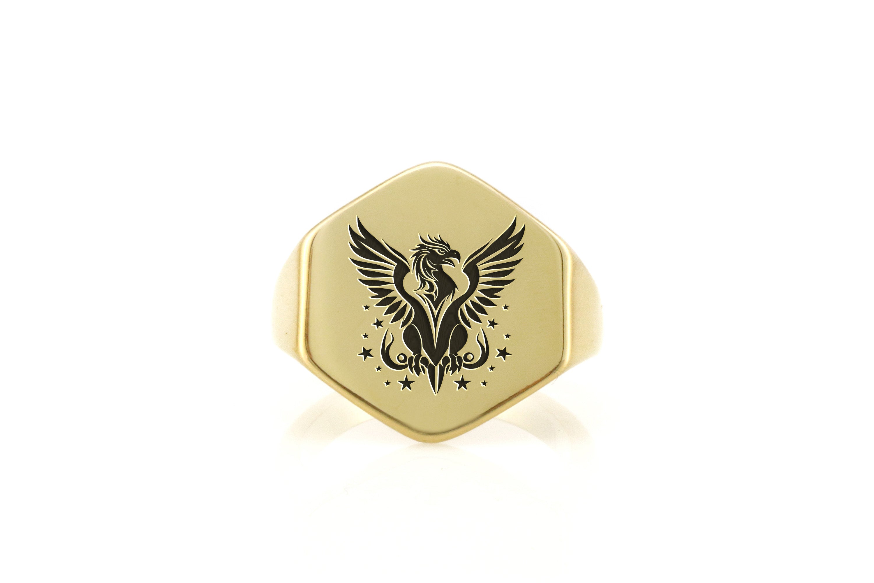 Gold Griffin Signet Ring