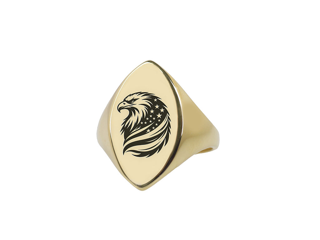4th Of July Gold Signet Ring