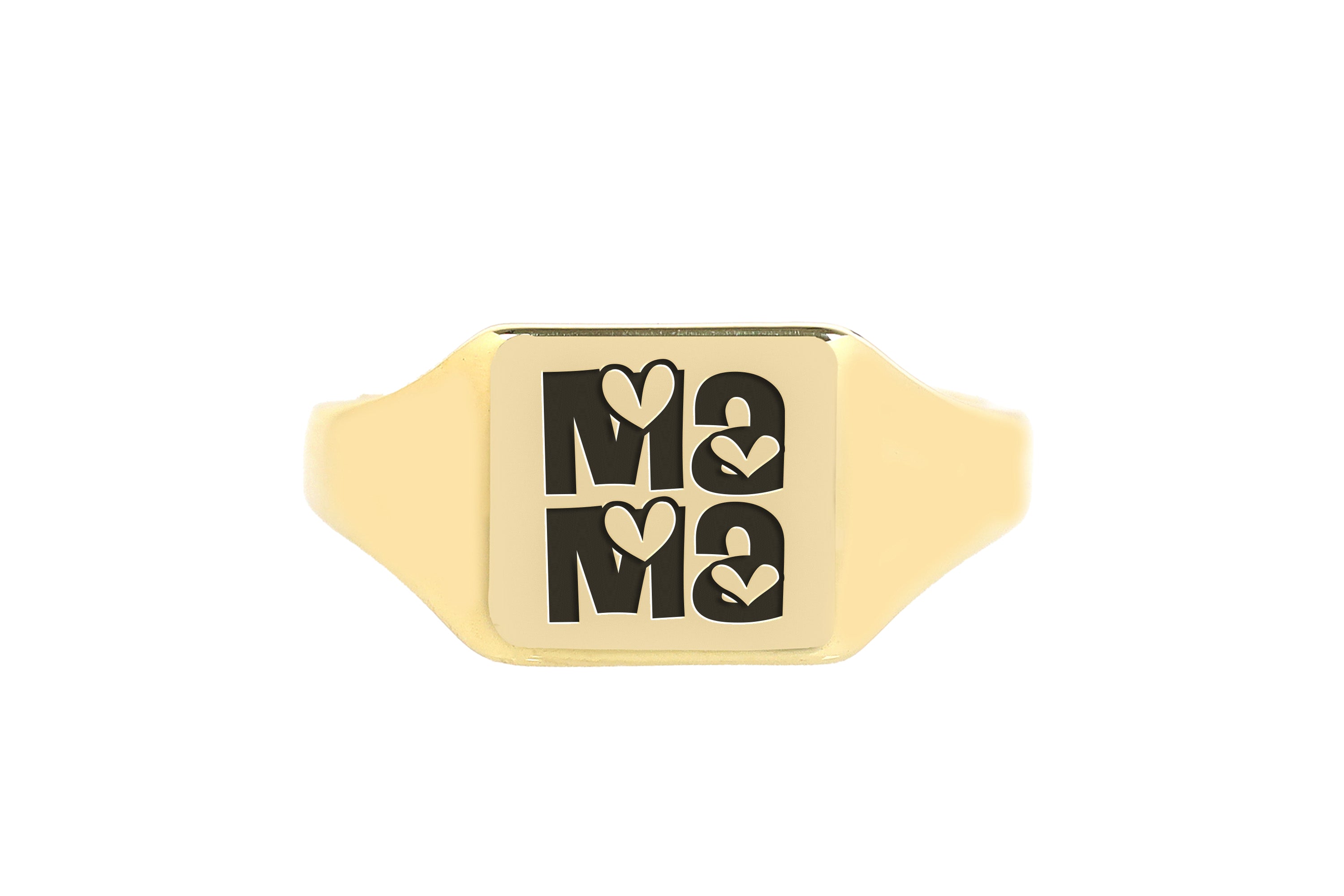 Engraved Mama Signet Ring