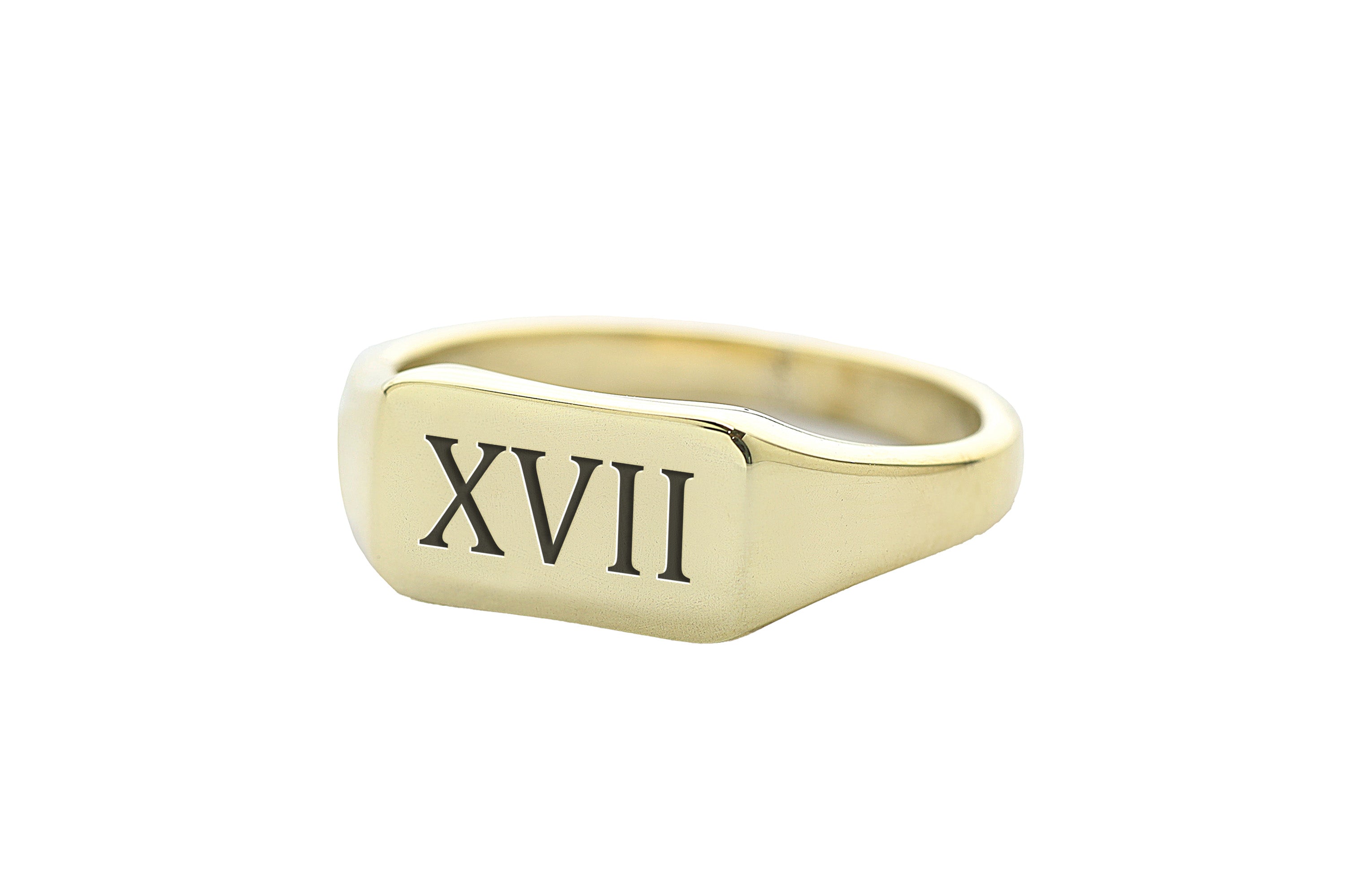Custom Roman Numerals Ring
