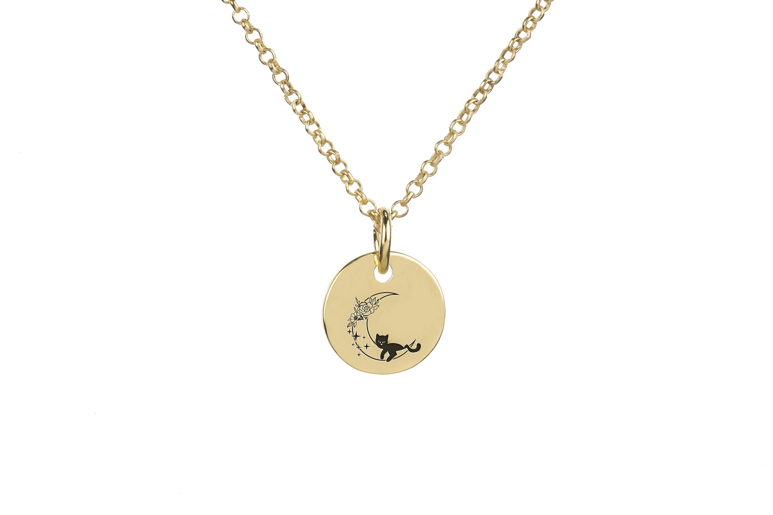 Lunar Cat Pendant Necklace
