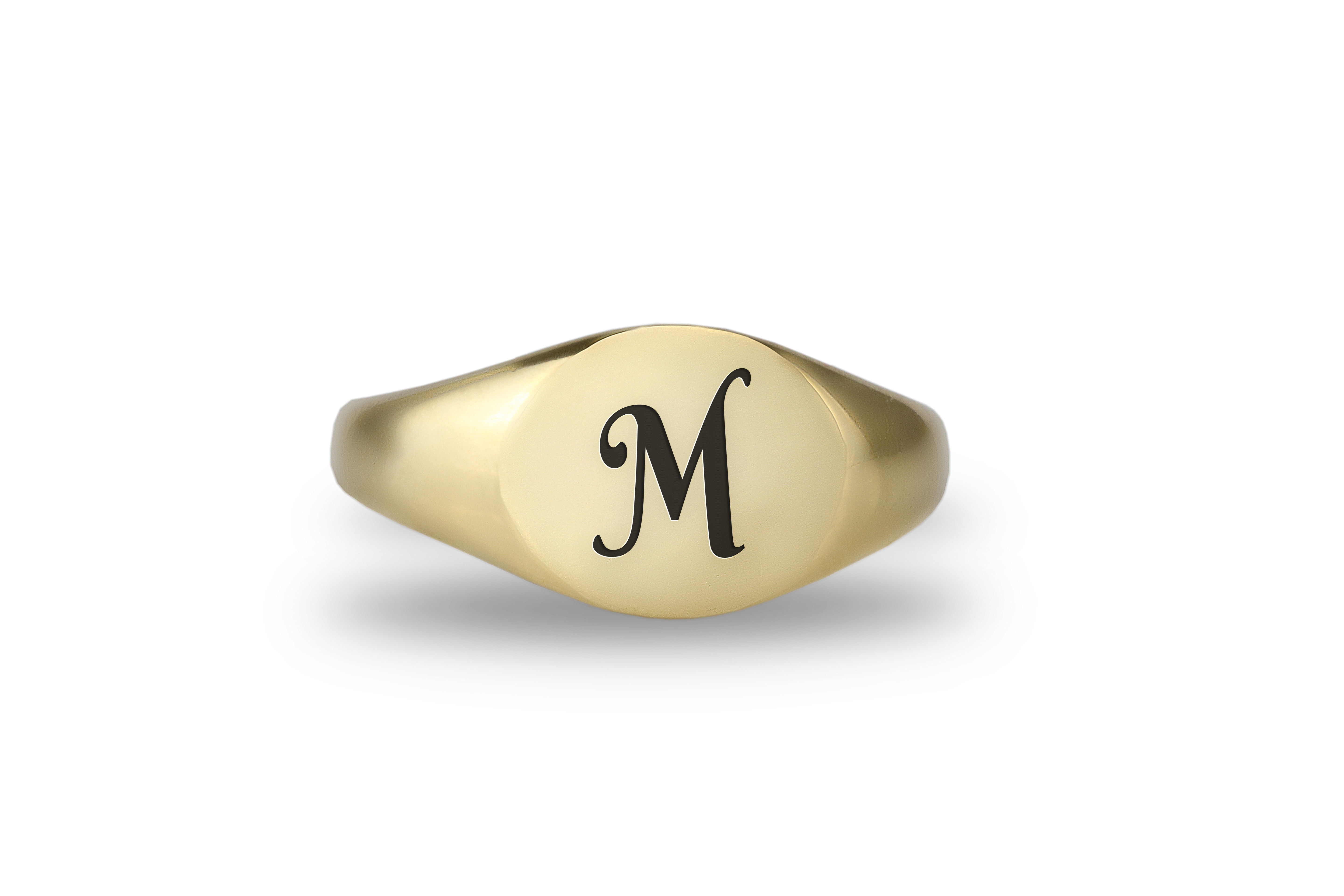 24k Gold Name Initial Ring