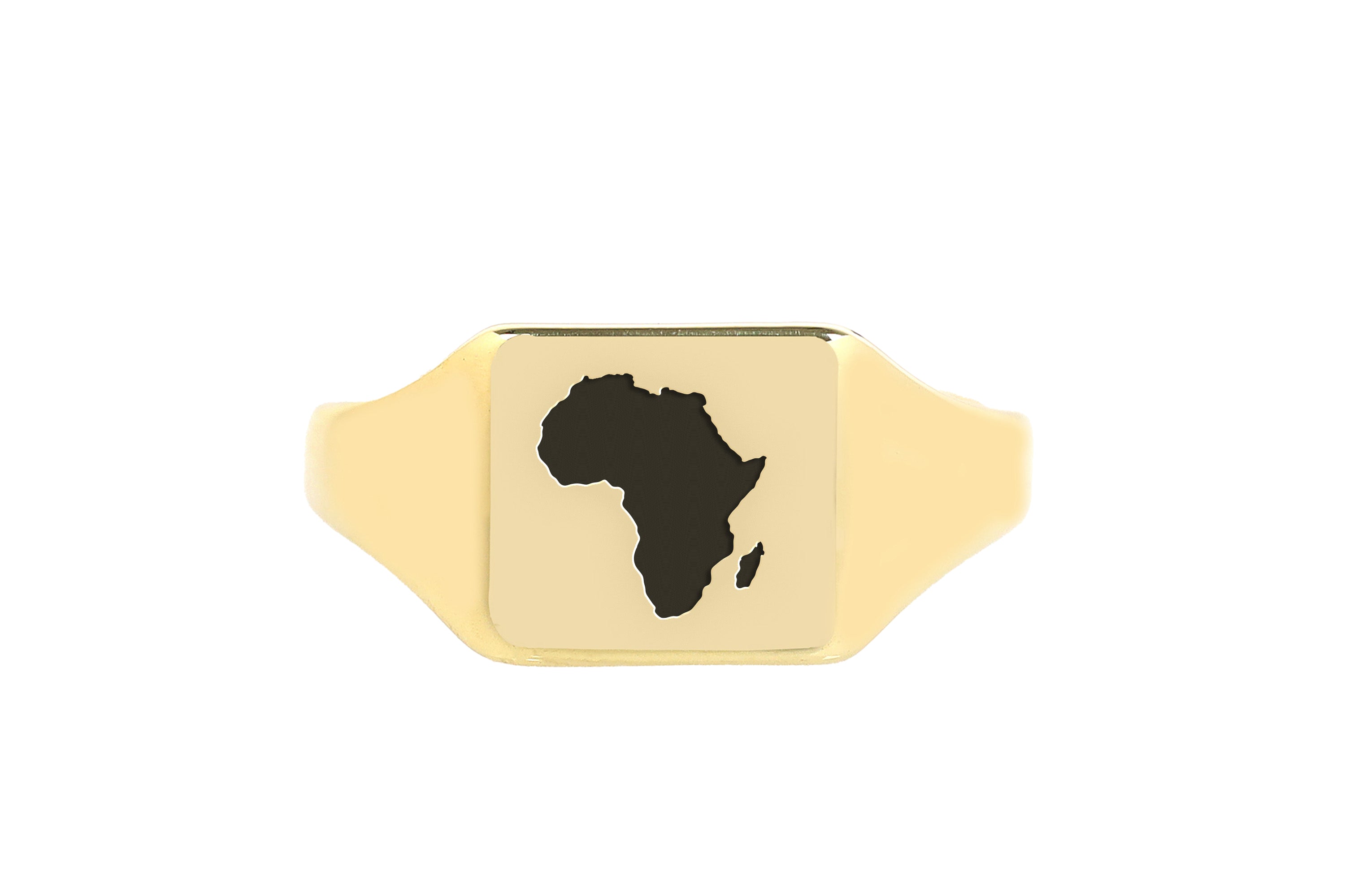 African Map Signet Ring