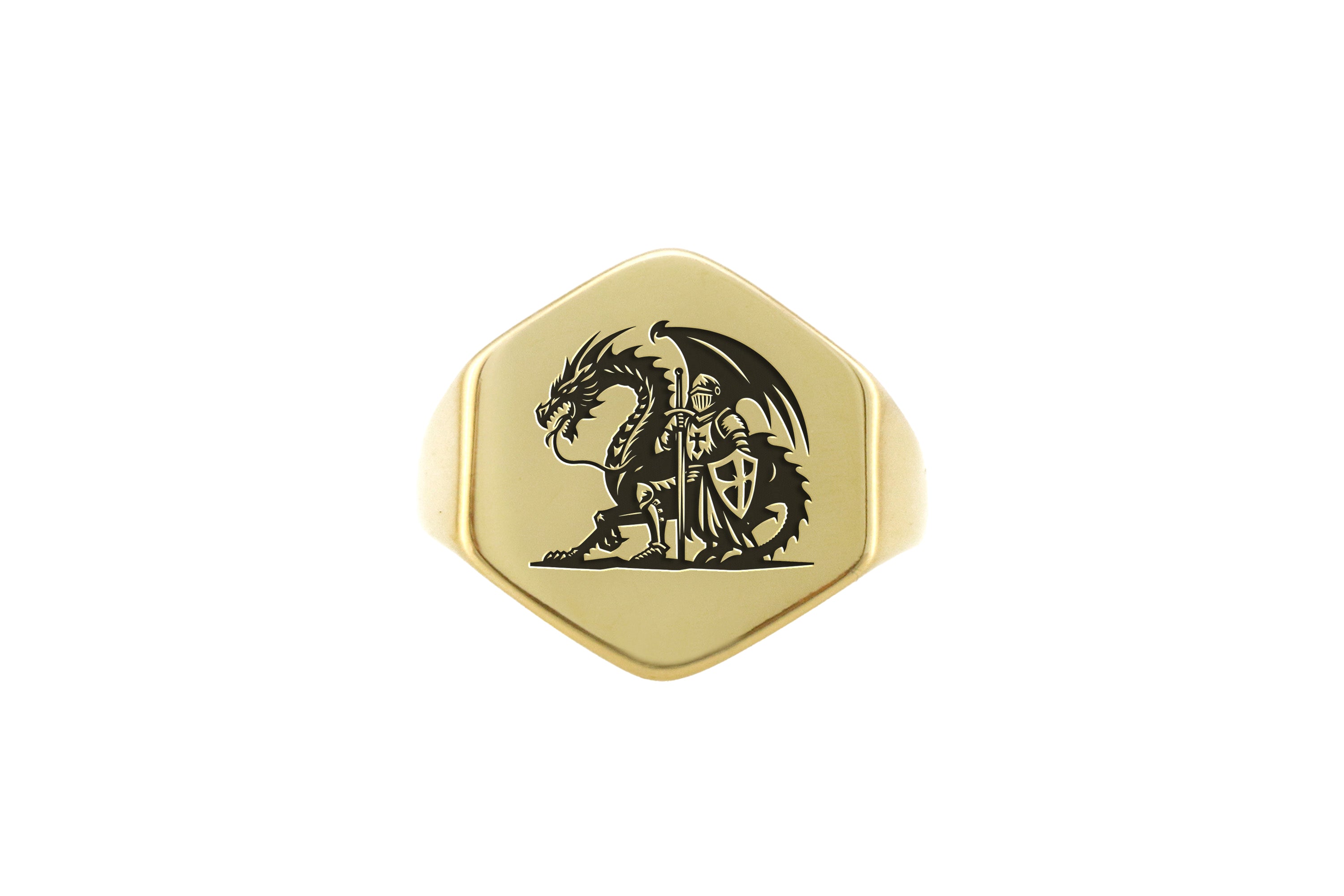 14k Gold Knight Ring