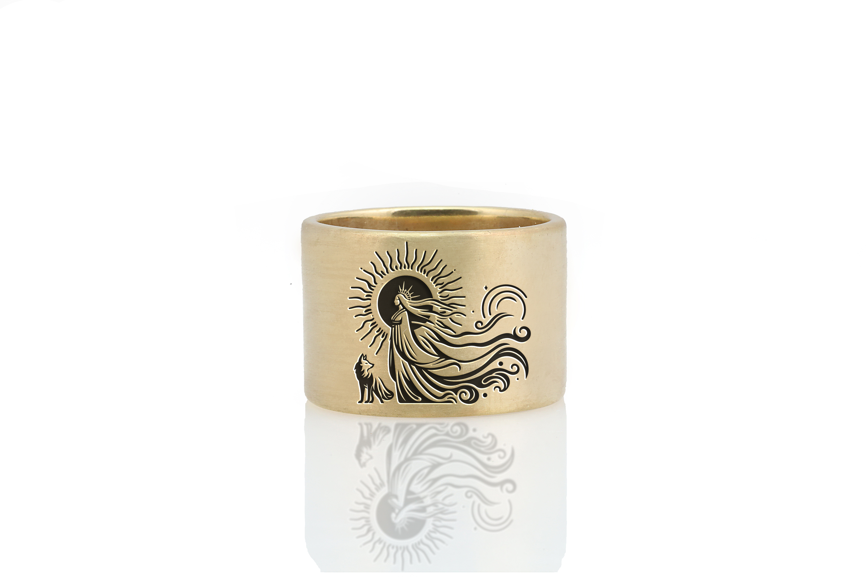 24k Gold Amaterasu Gold Ring