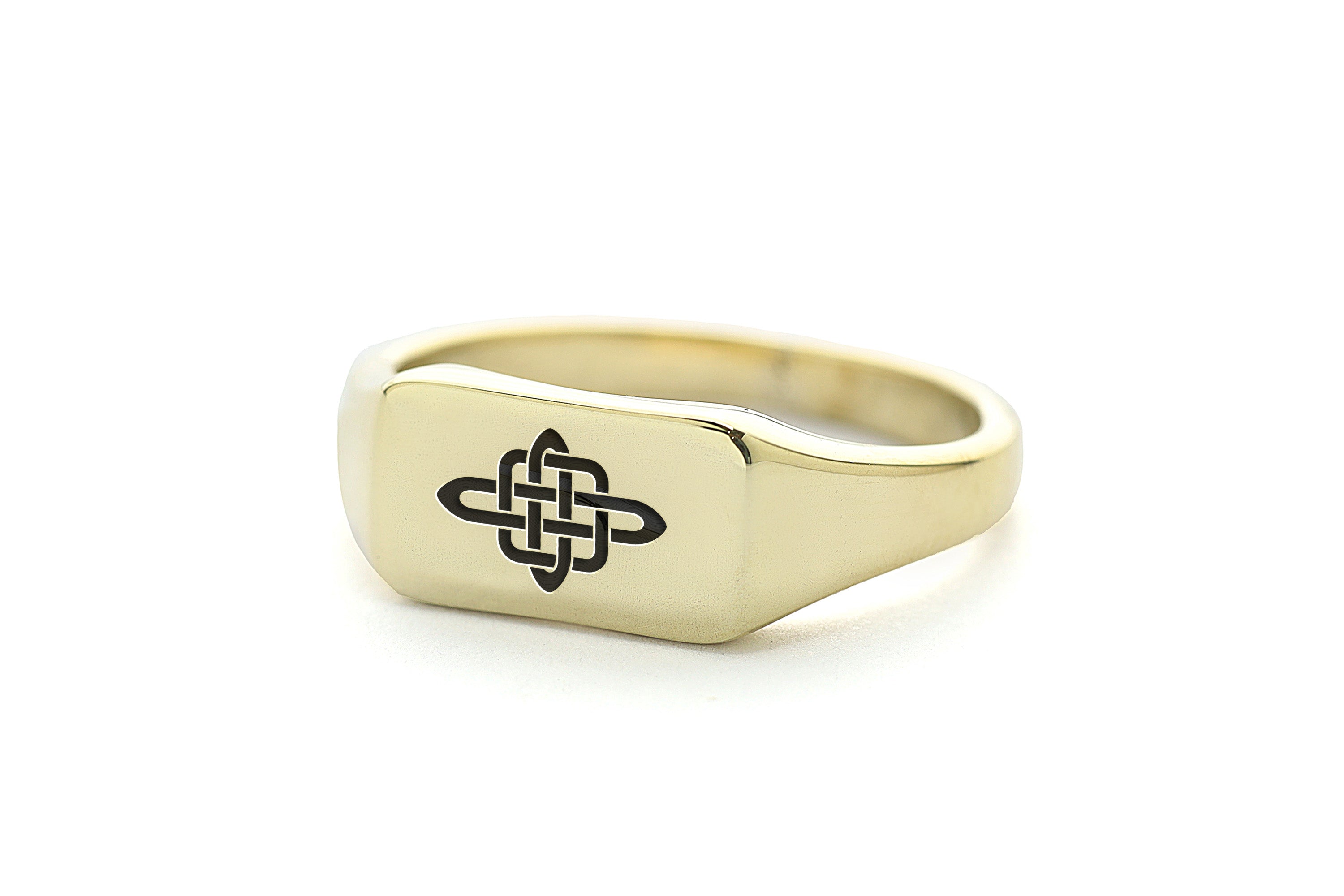 Engraved Celtic Signet Ring