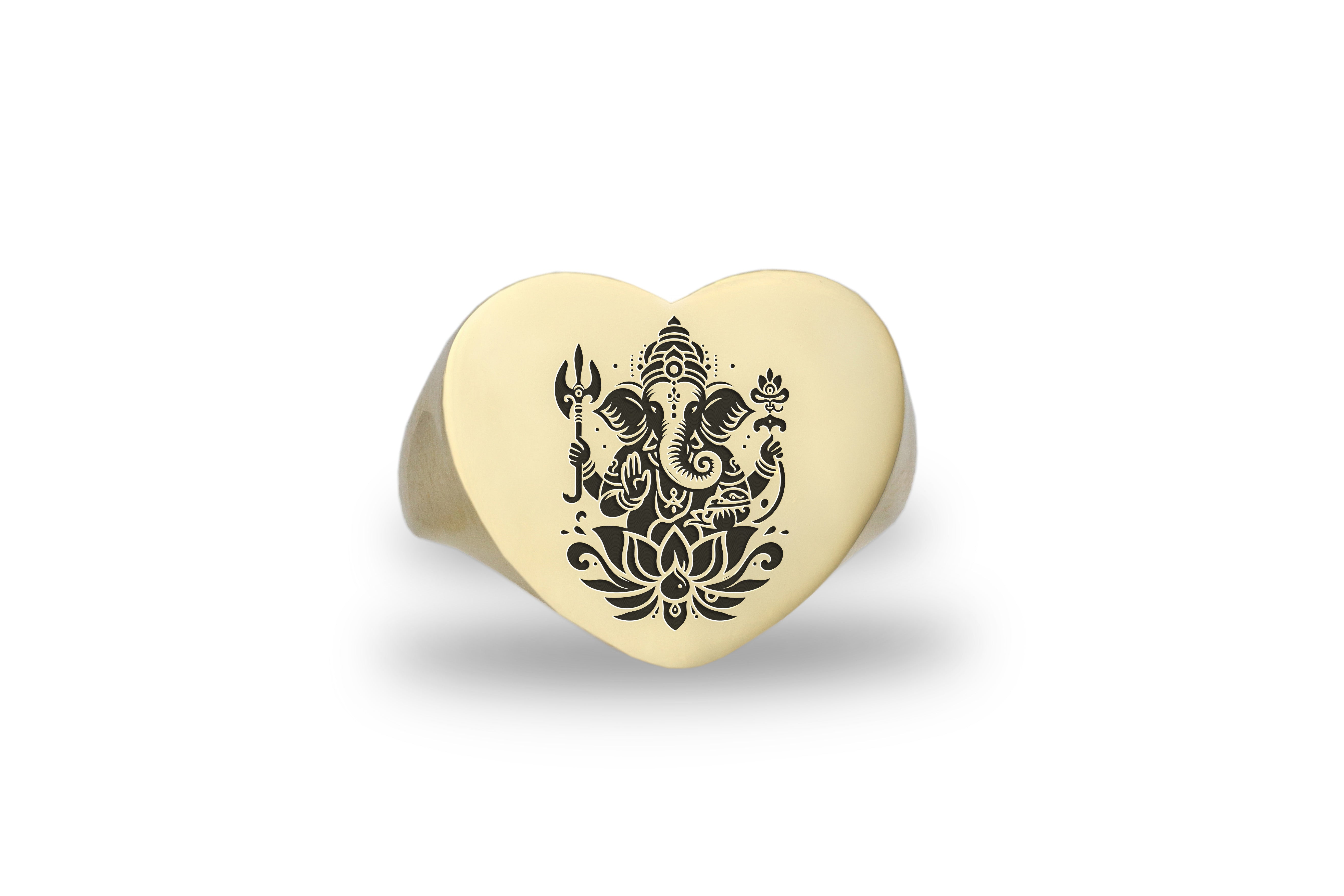 Protection Gold Signet Ring
