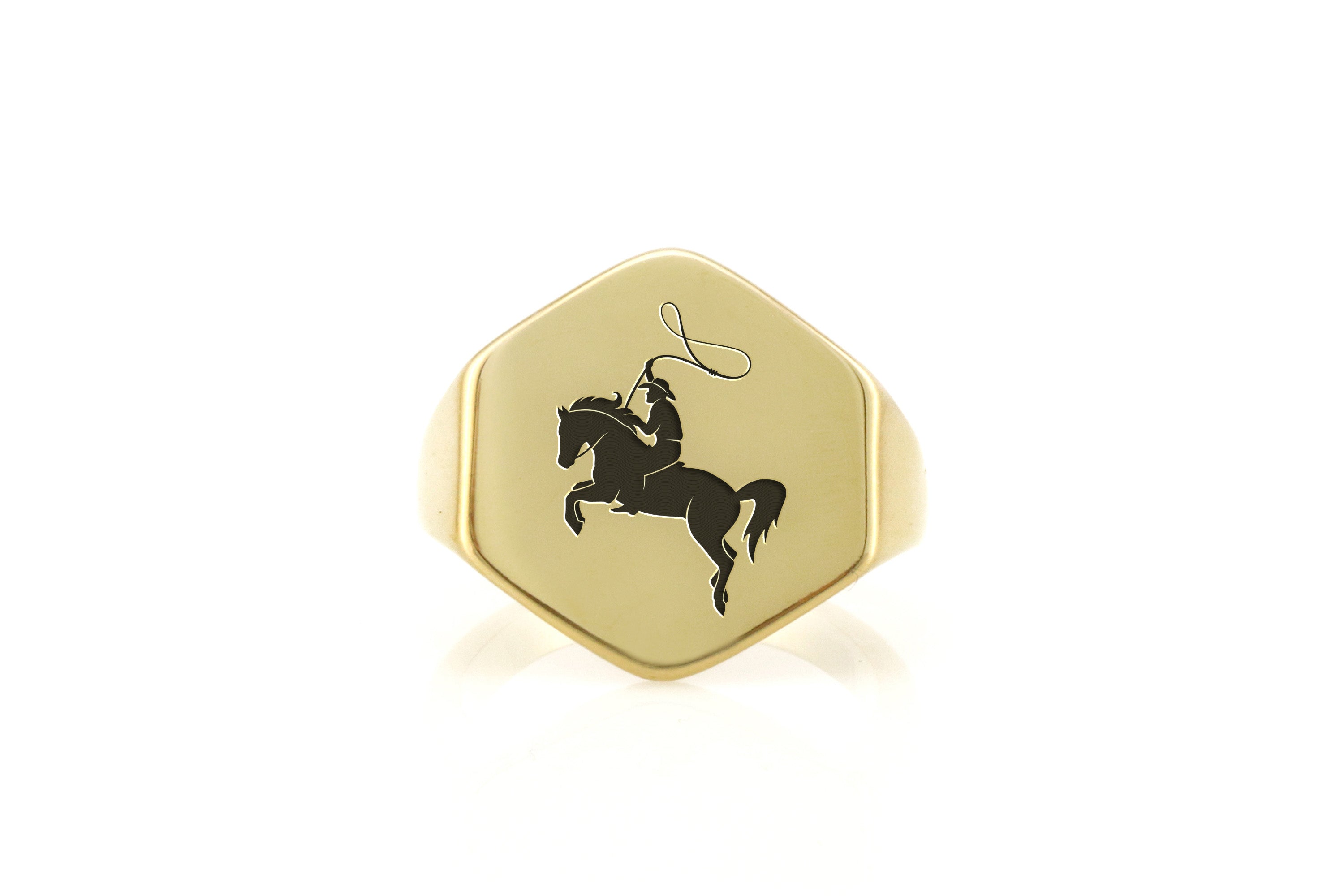 Custom Equestrian Signet Ring