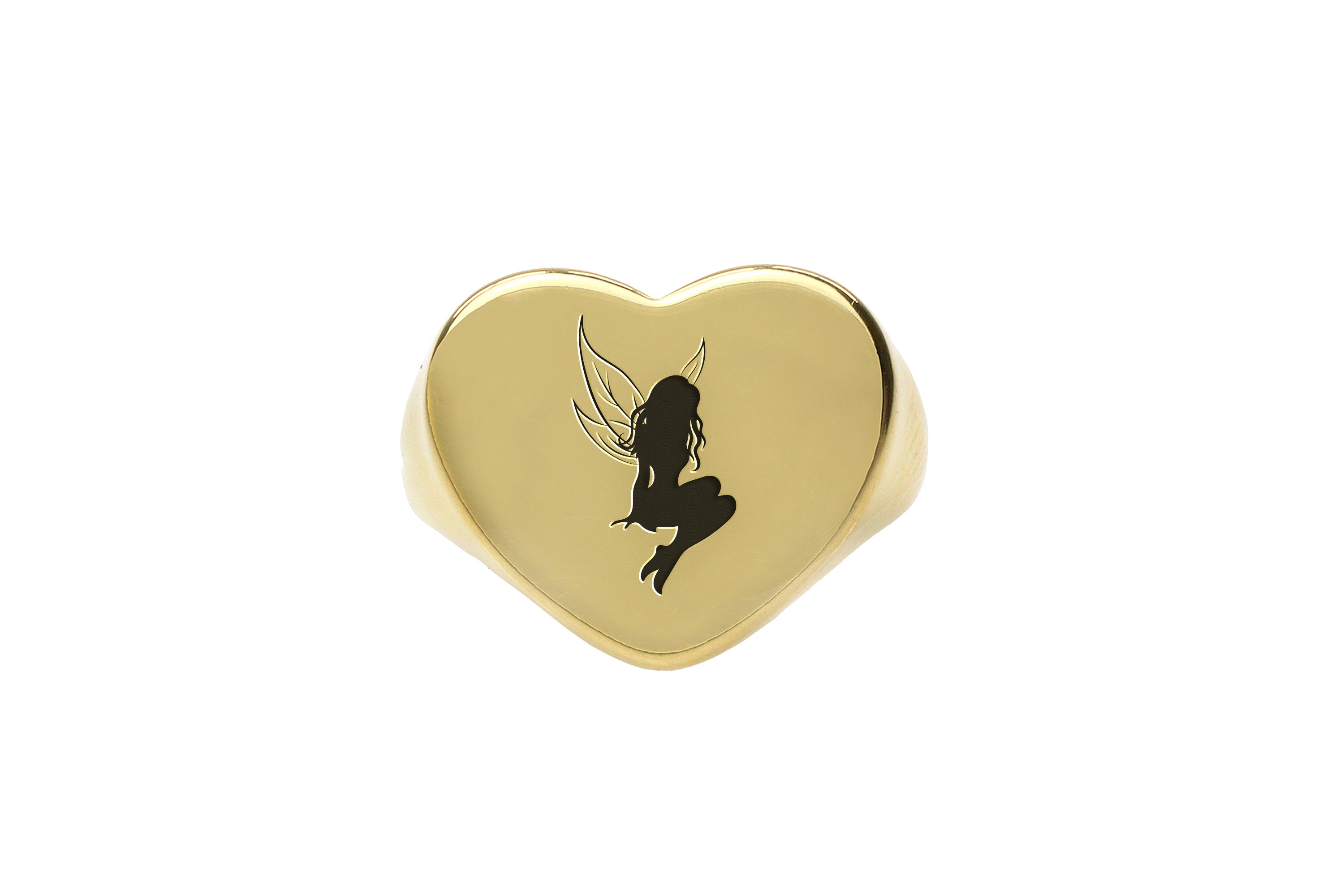 Engraved Gold Fairy Ring