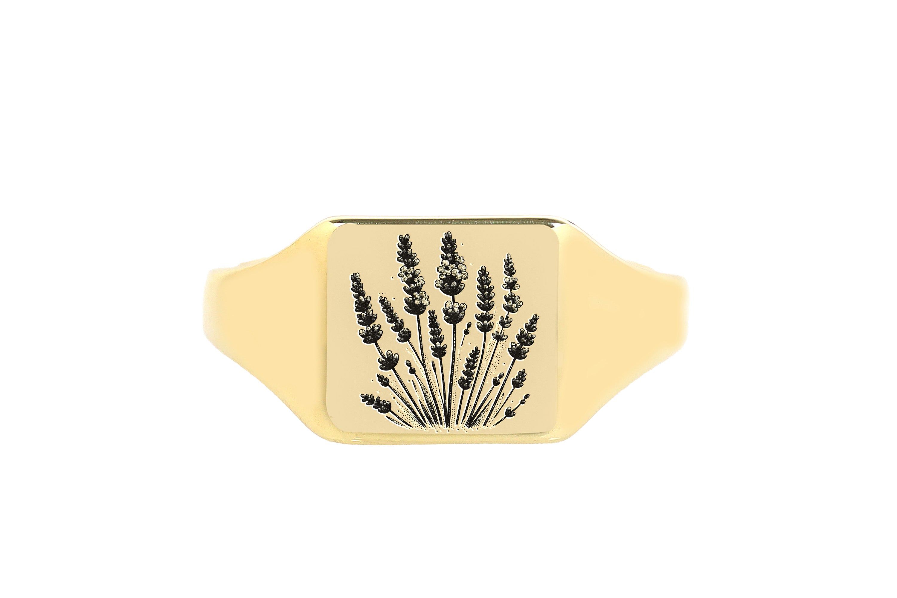 14k Gold Lavender Signet Ring