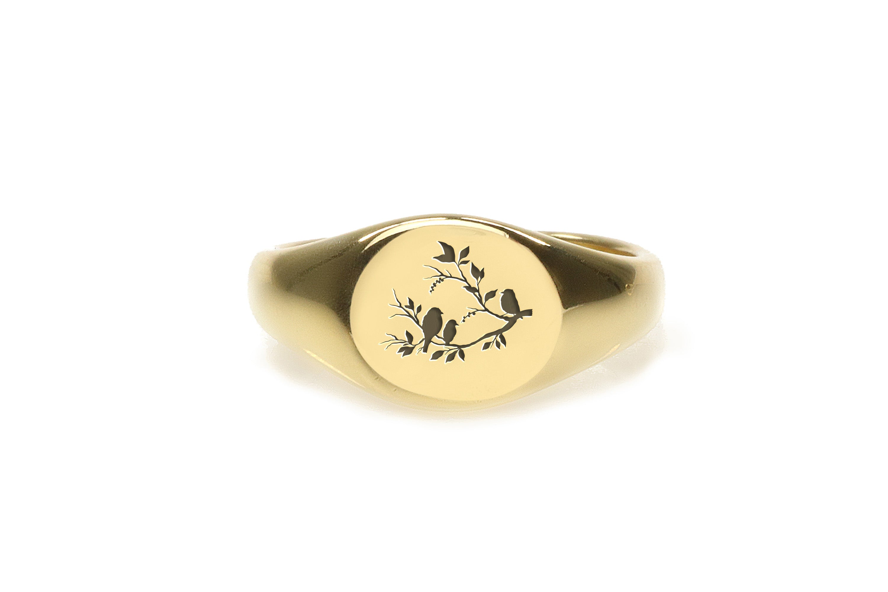 14k Bird Signet Ring