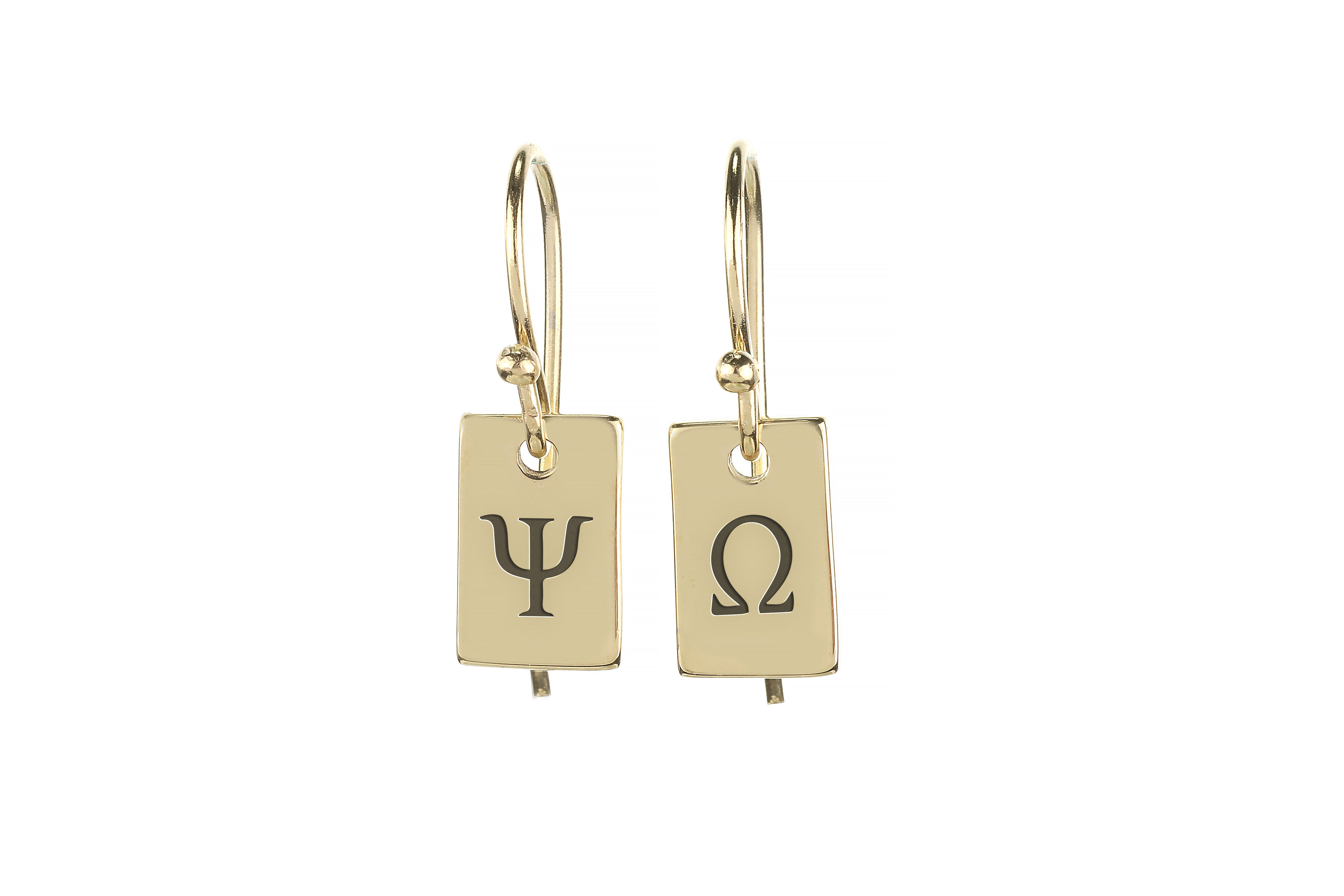 Greek Letters Earrings
