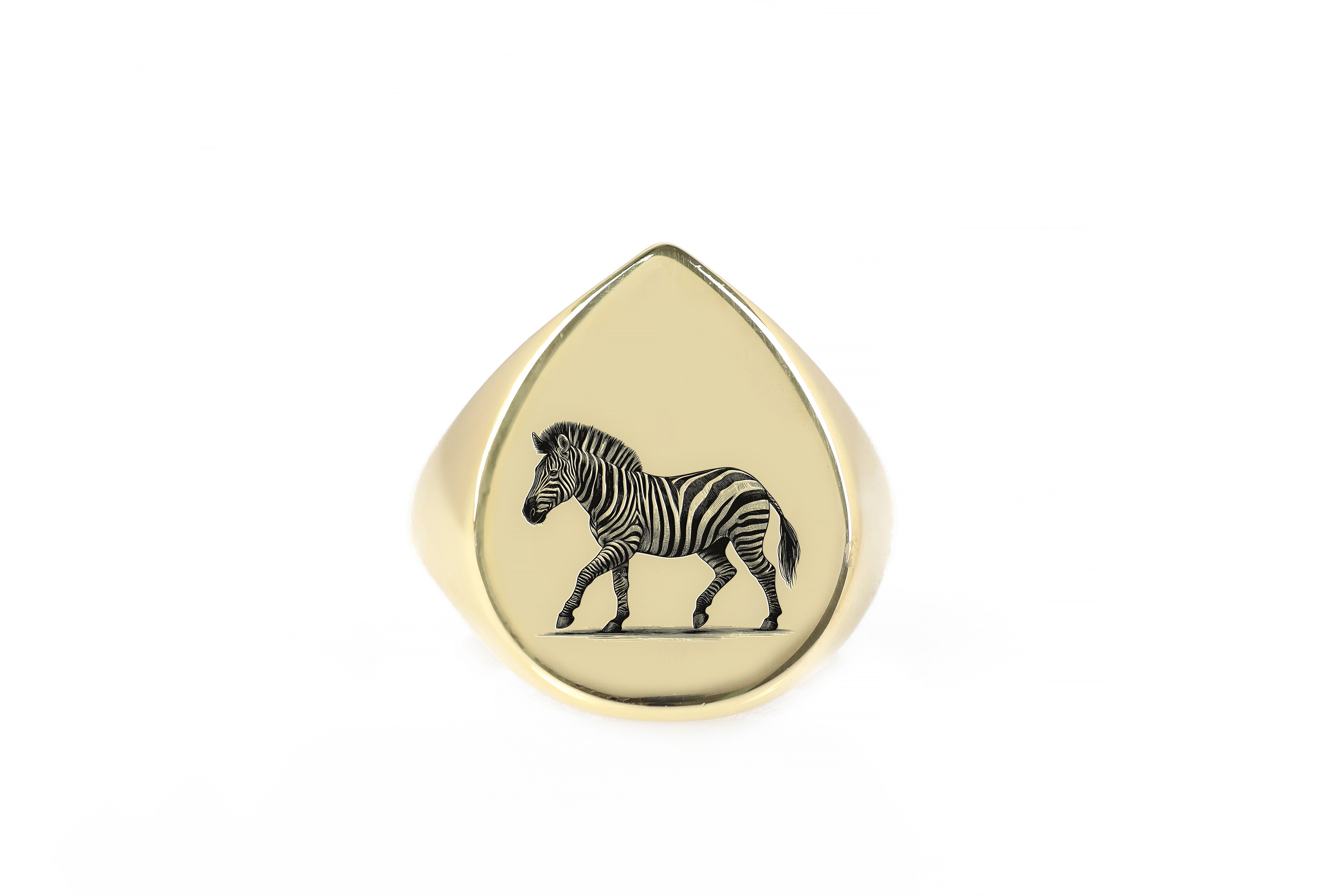 Hand Sketch Zebra Ring