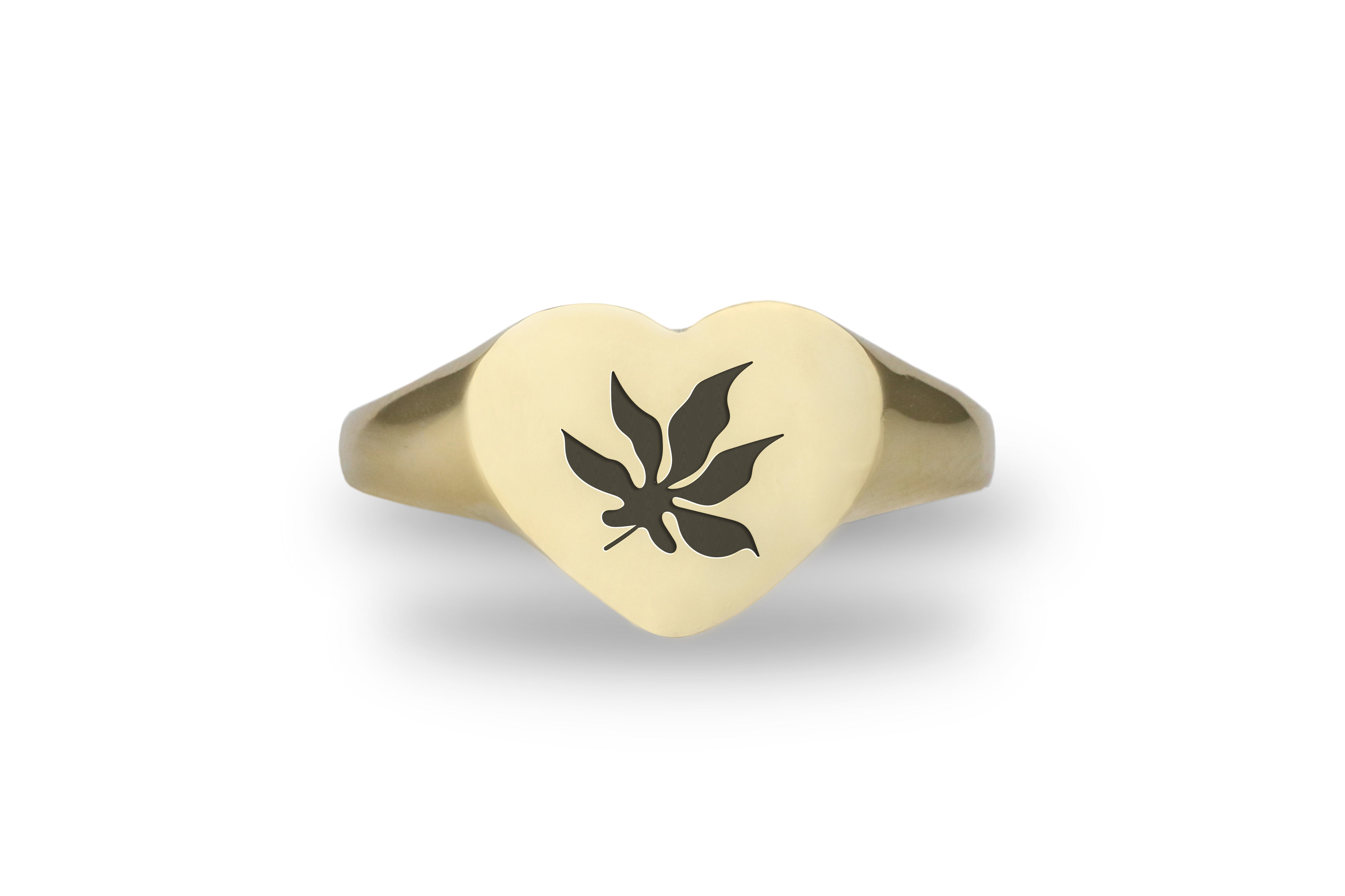 Autumn Leaf Engraved Ring