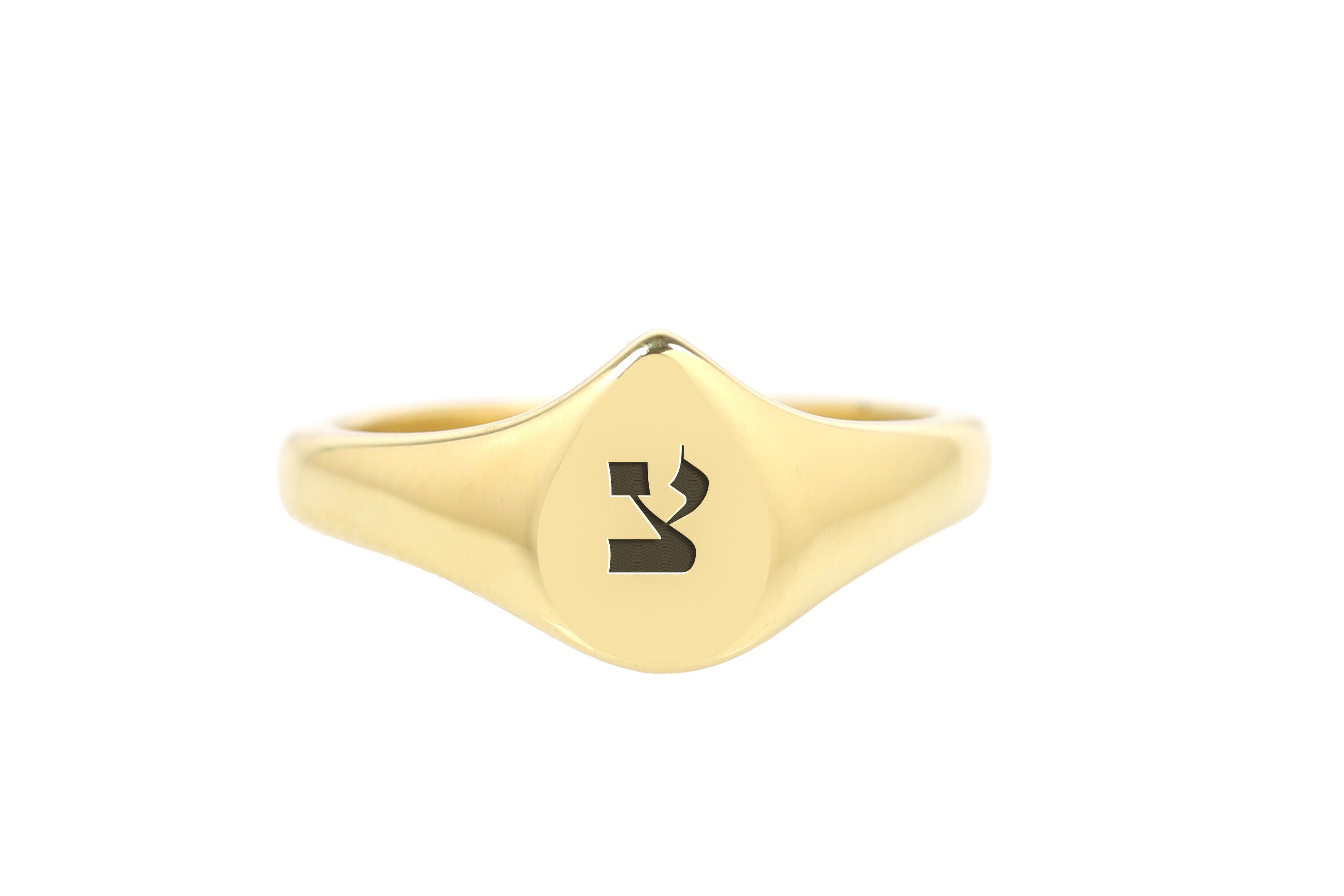 Hebrew Name Initial Ring