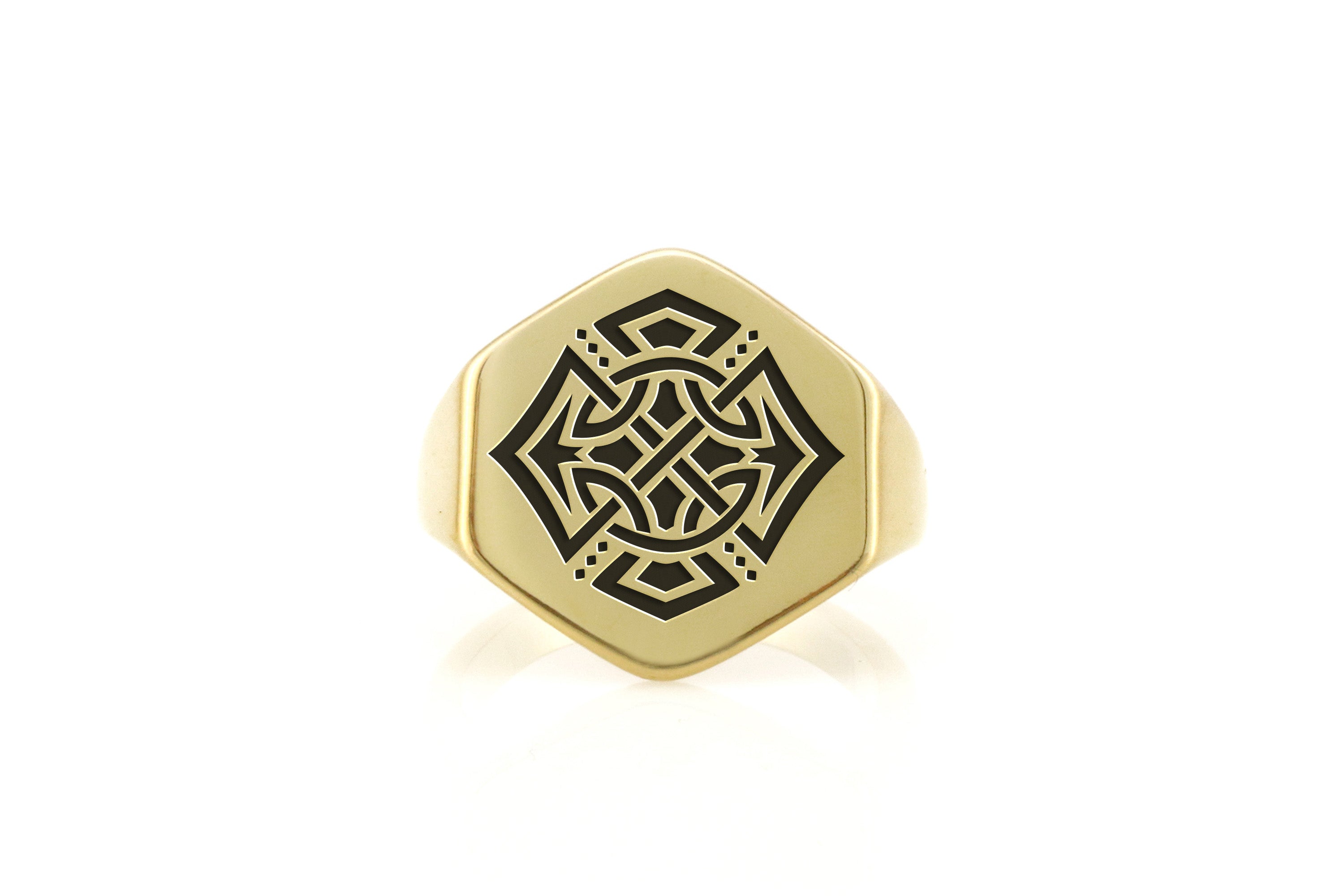 Celtic Cross Engraving Ring