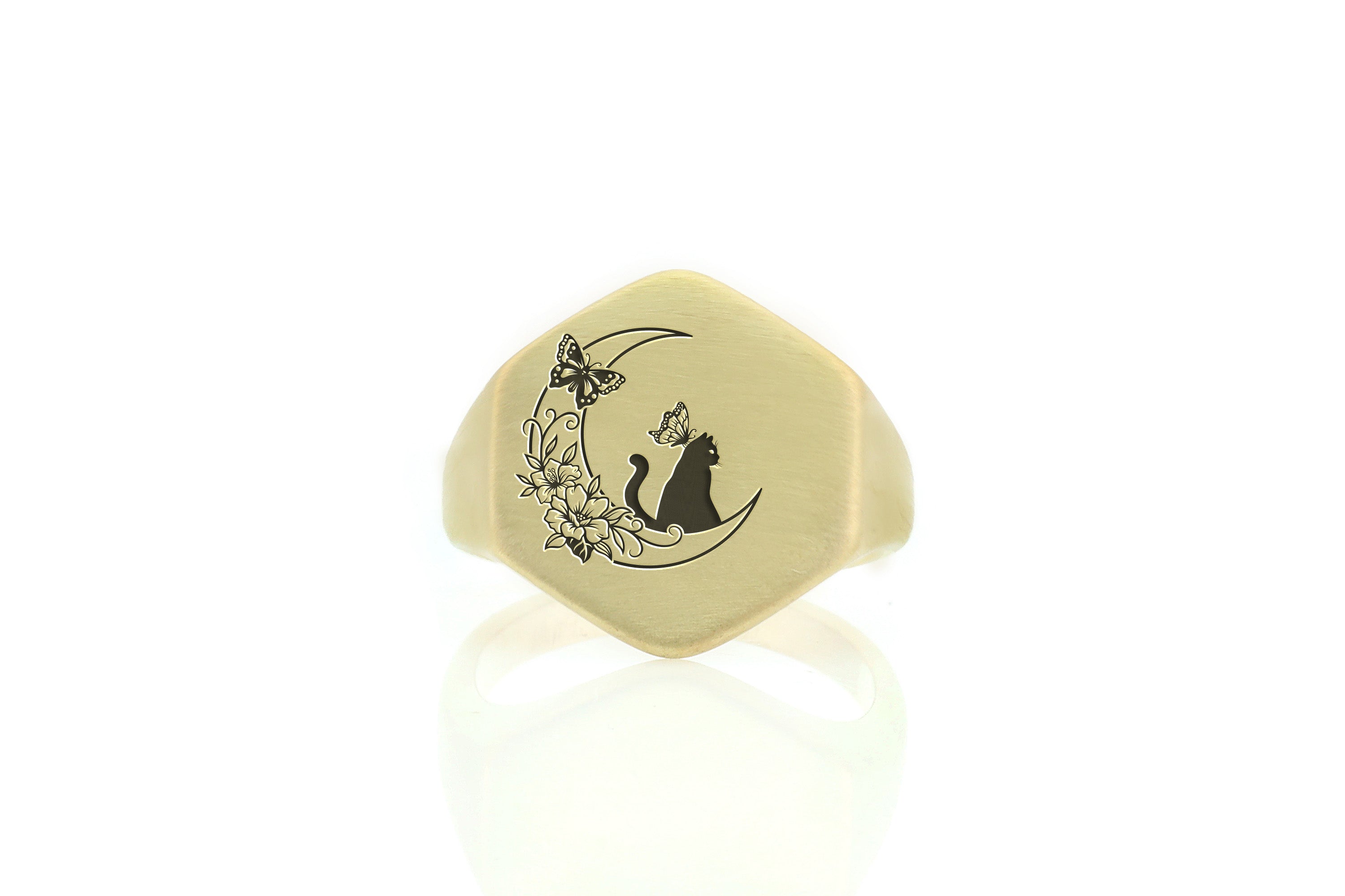 Cute Cat Hexagon Ring