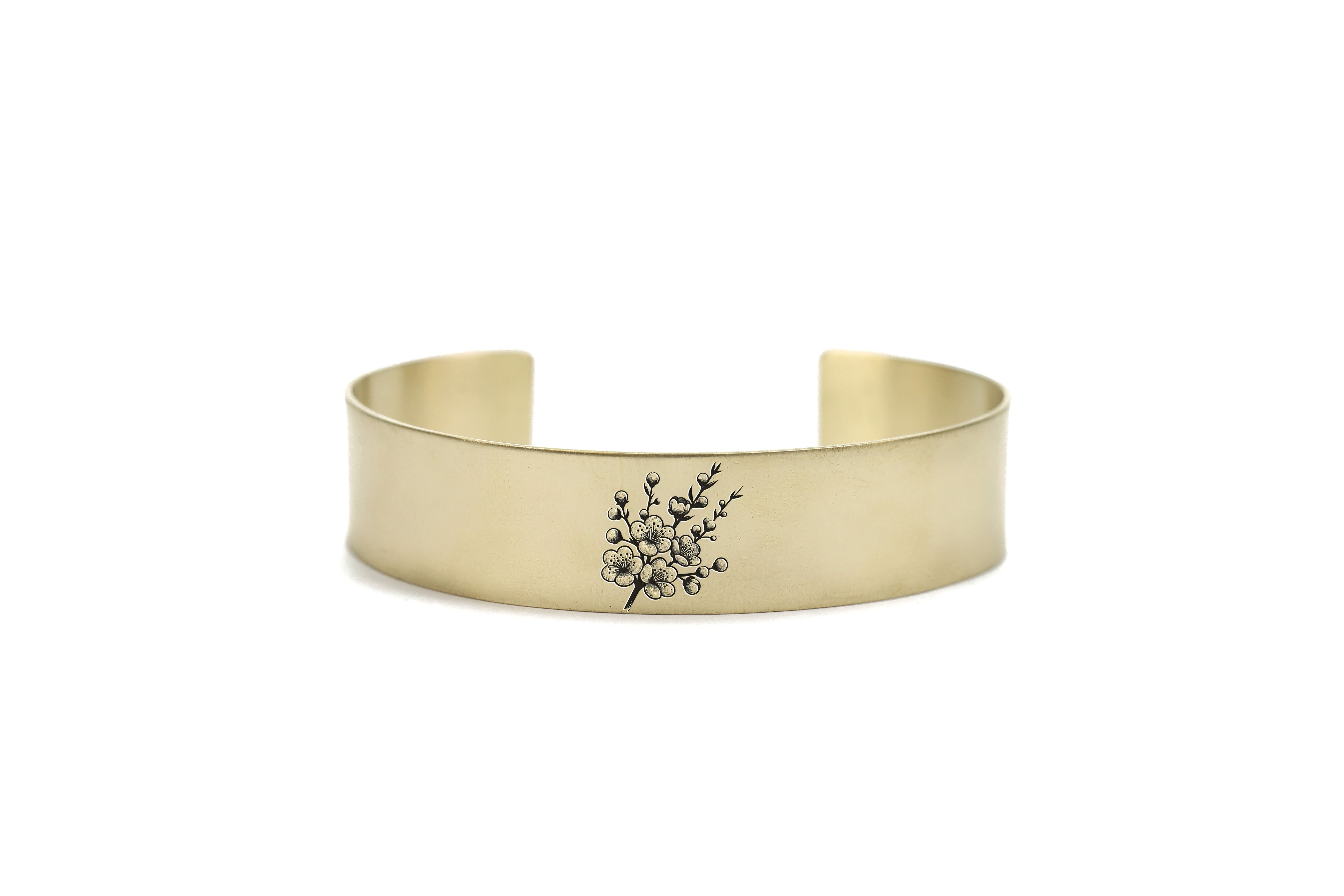 Open Cuff Cherry Blossom Bracelet