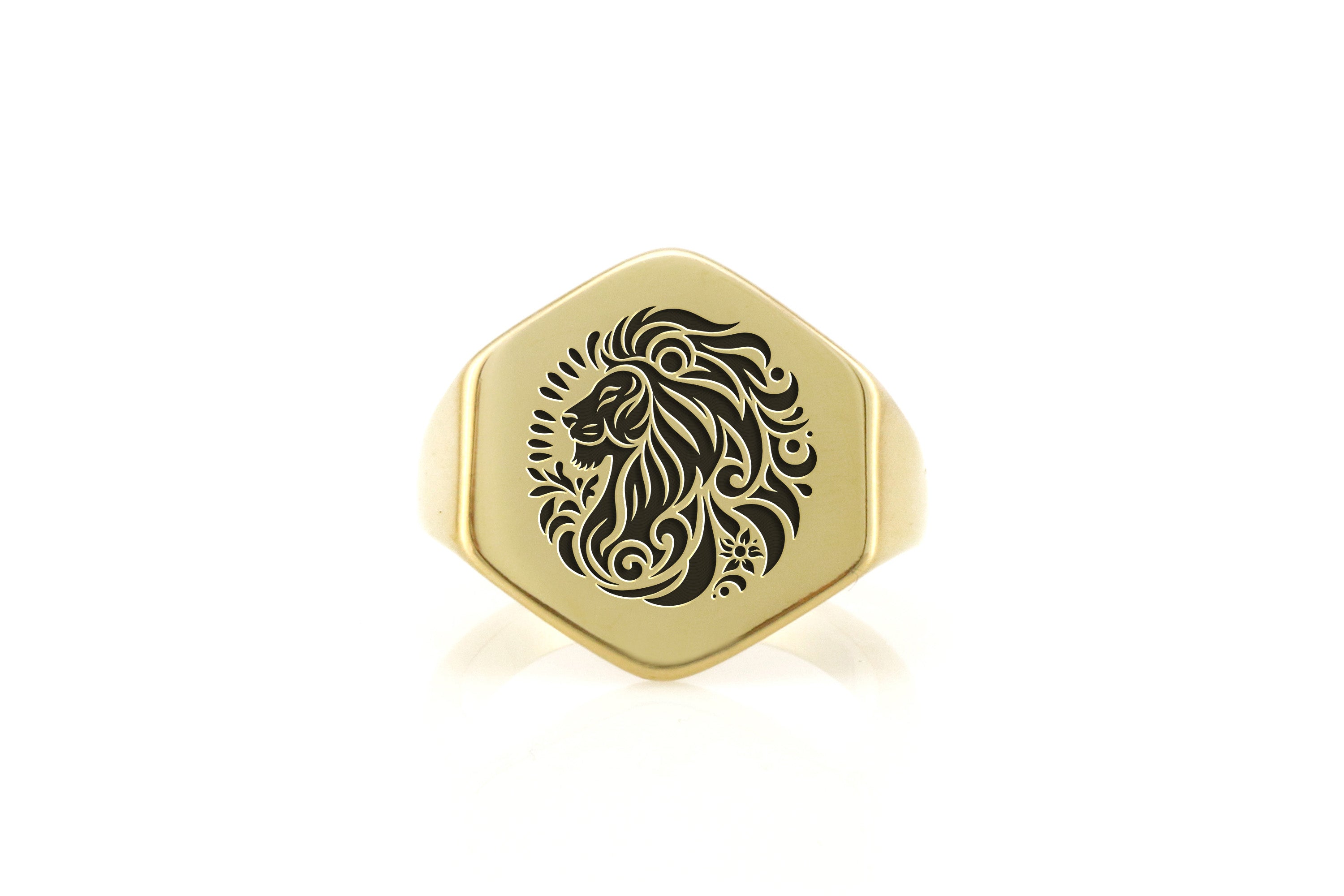 Customized Lion Signet Ring