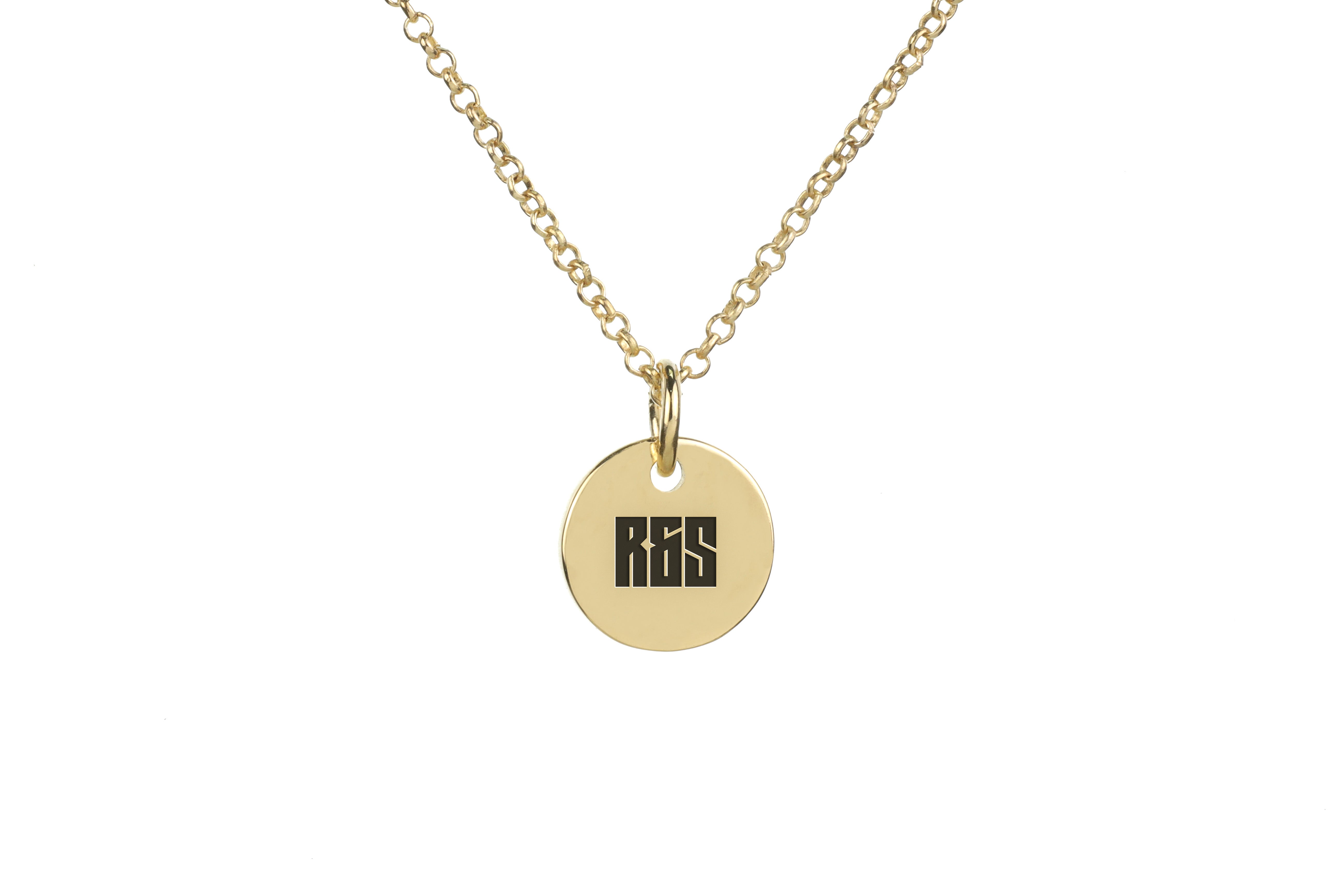 Couples Initials Engraved Necklace