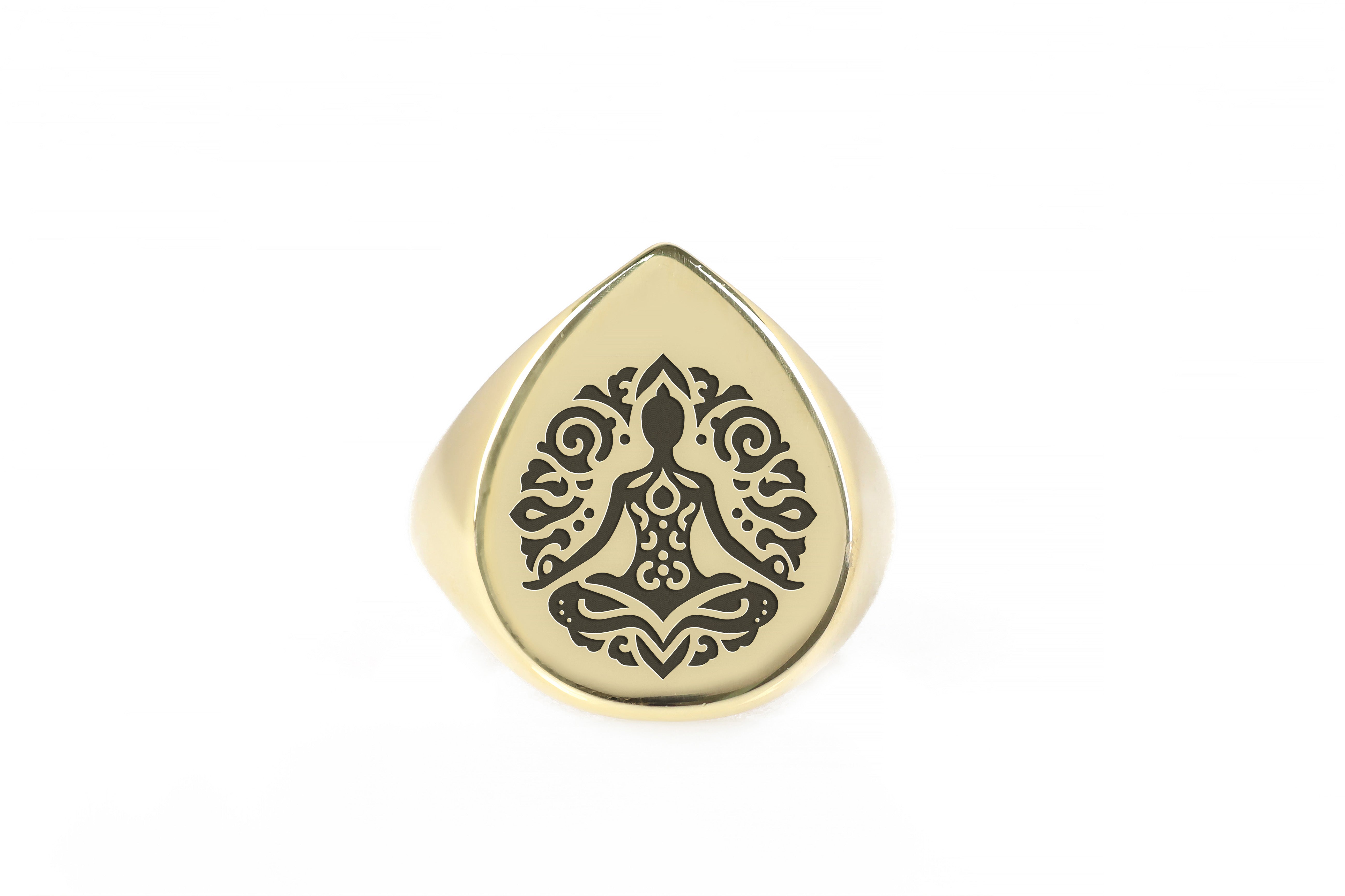 Engraved Yoga Ring