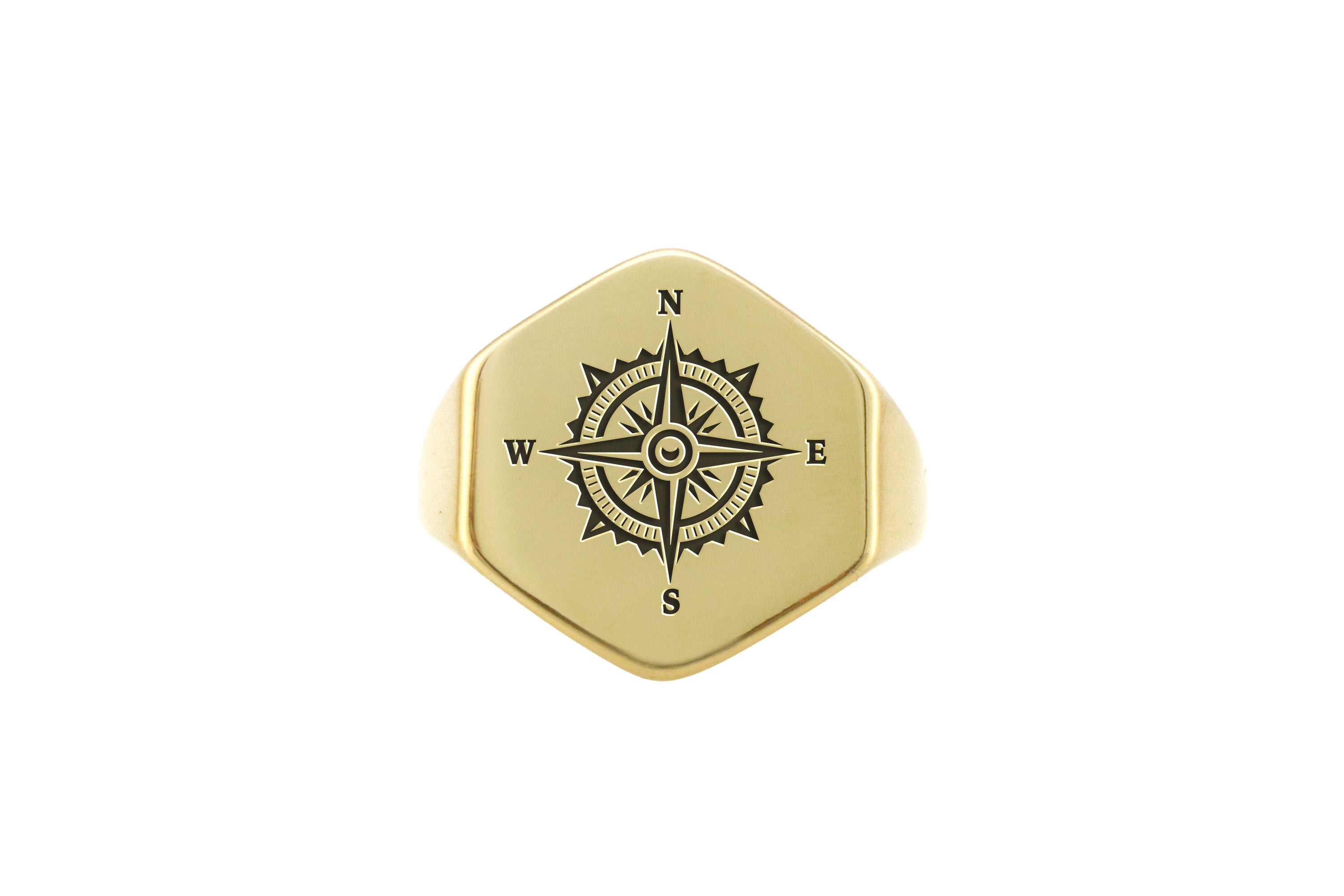 Compass Signet Ring