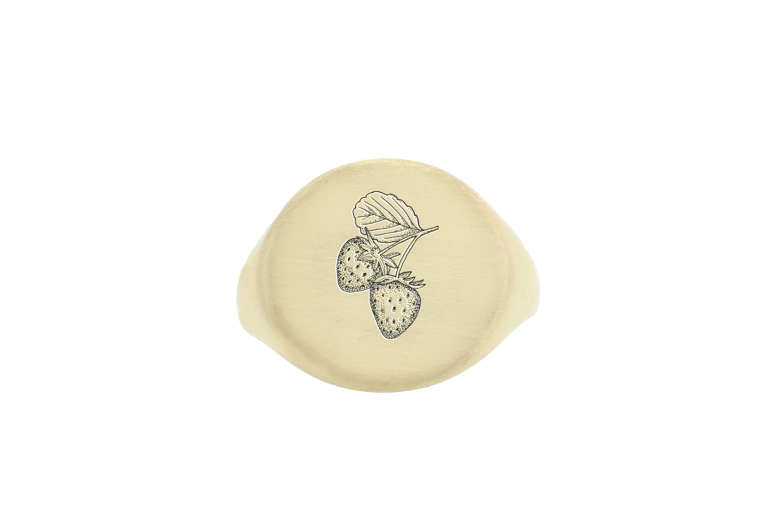 Gold Strawberry Signet Ring