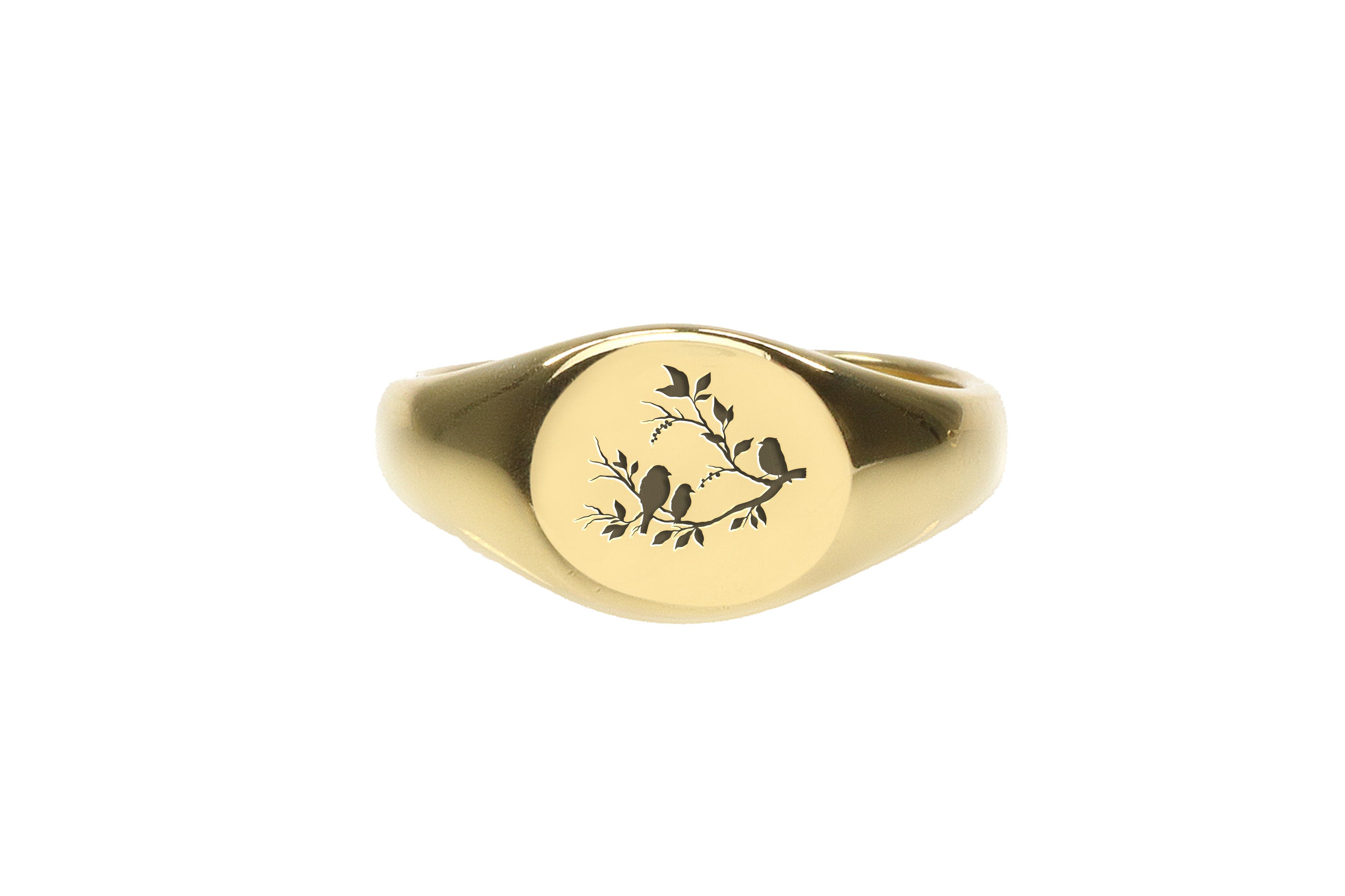 14k Bird Signet Ring