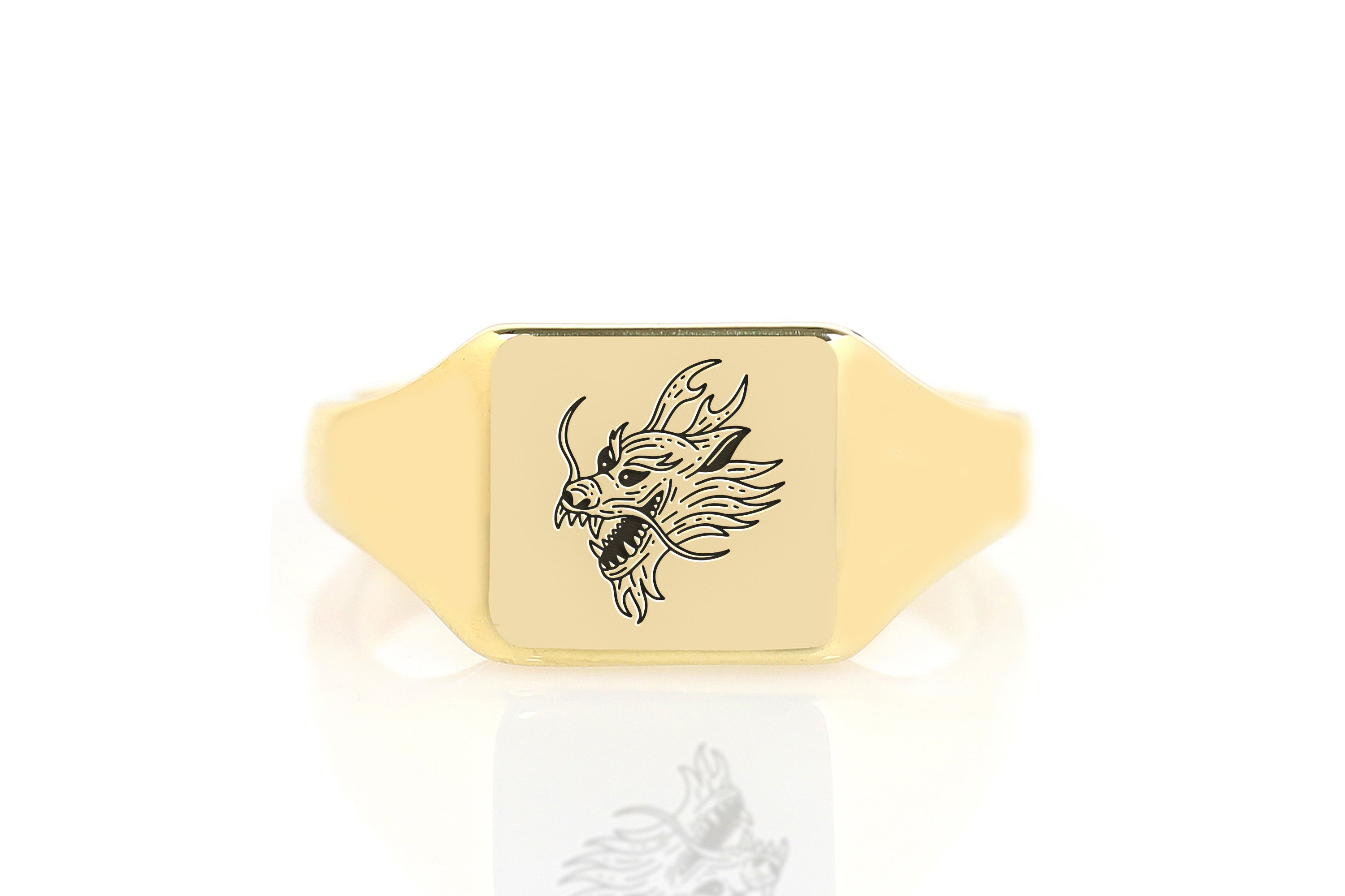 Gothic Dragon Signet Ring