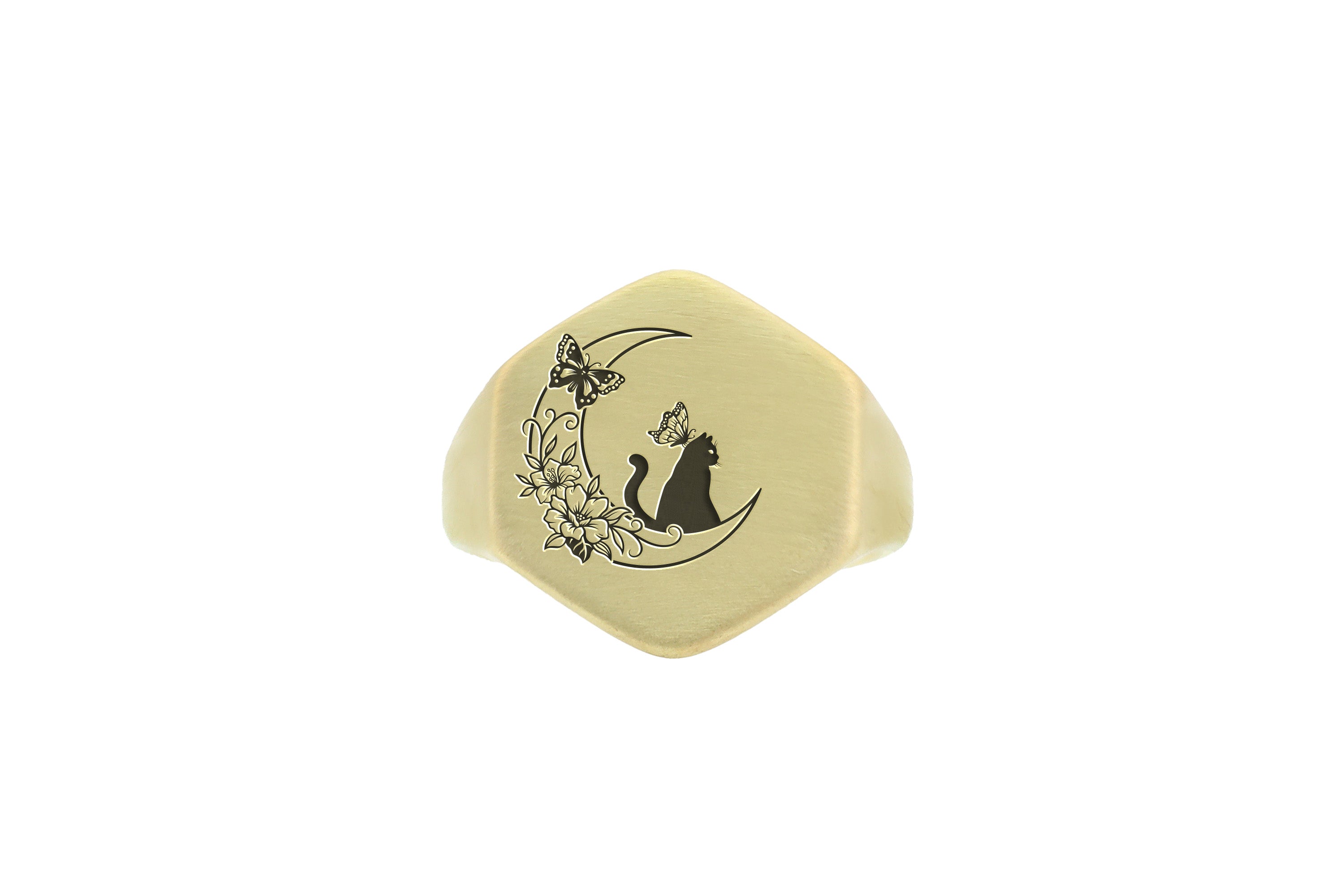 Cute Cat Hexagon Ring
