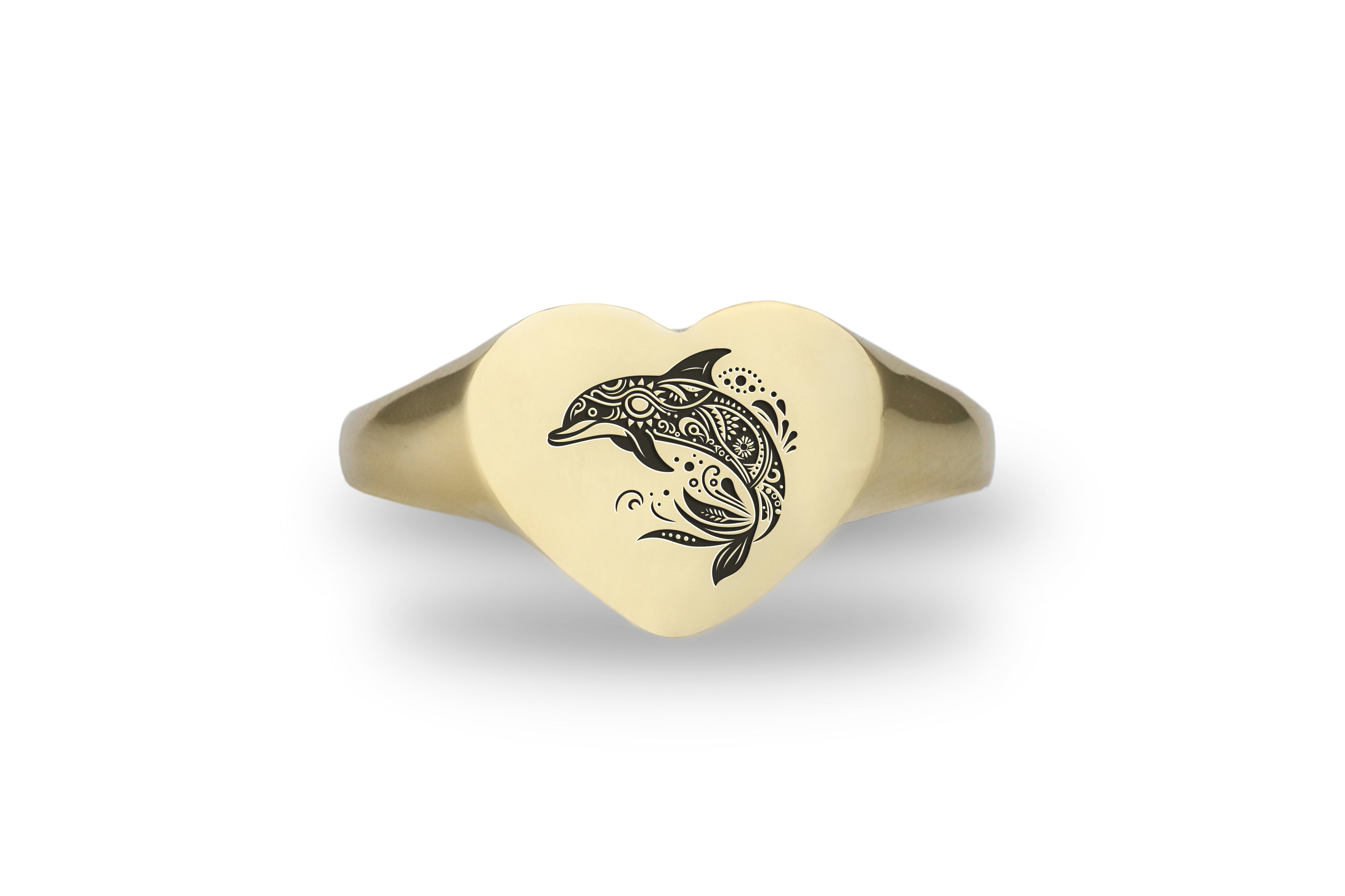 Custom Dolphin Signet Ring