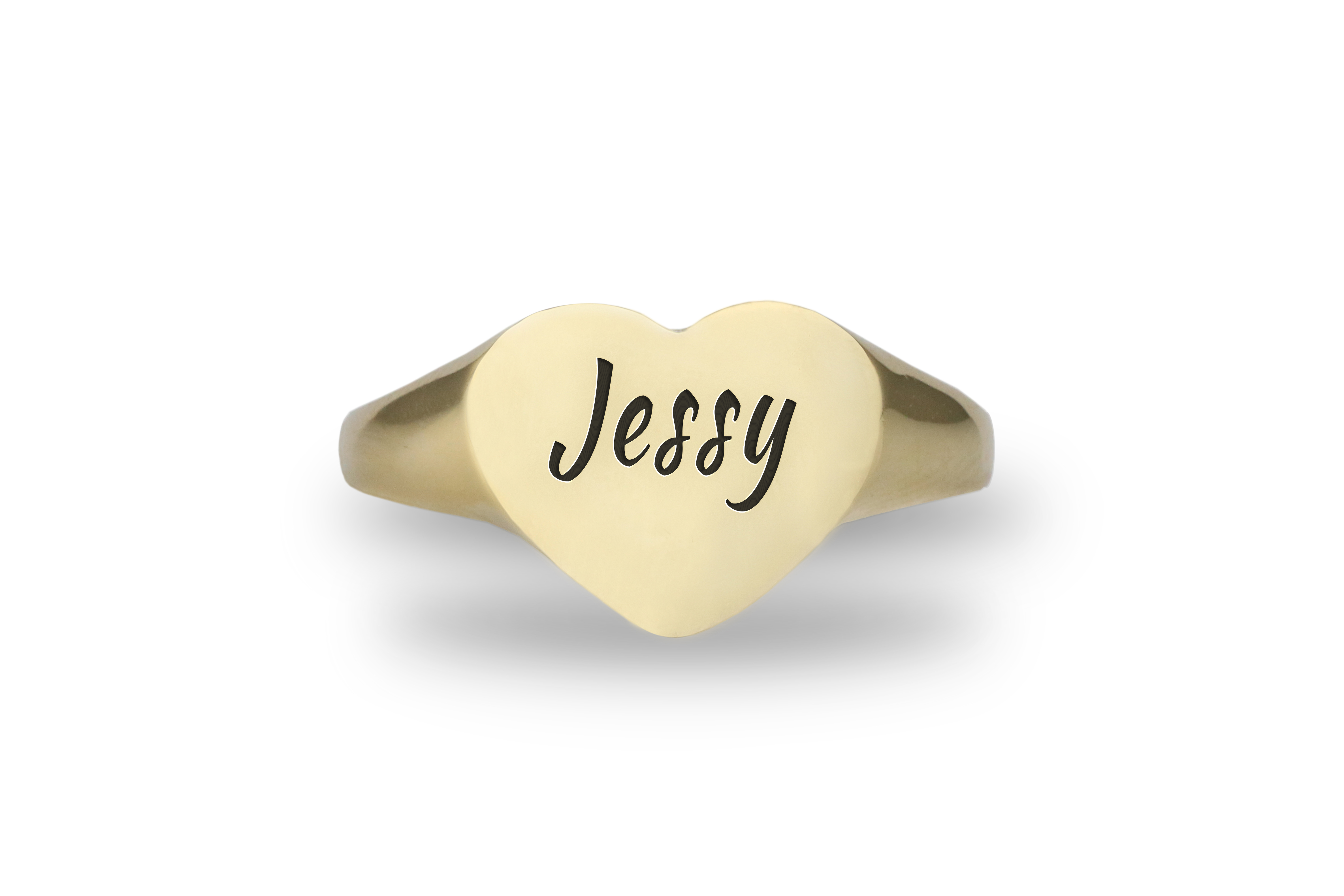 14k Gold Name Signet Ring