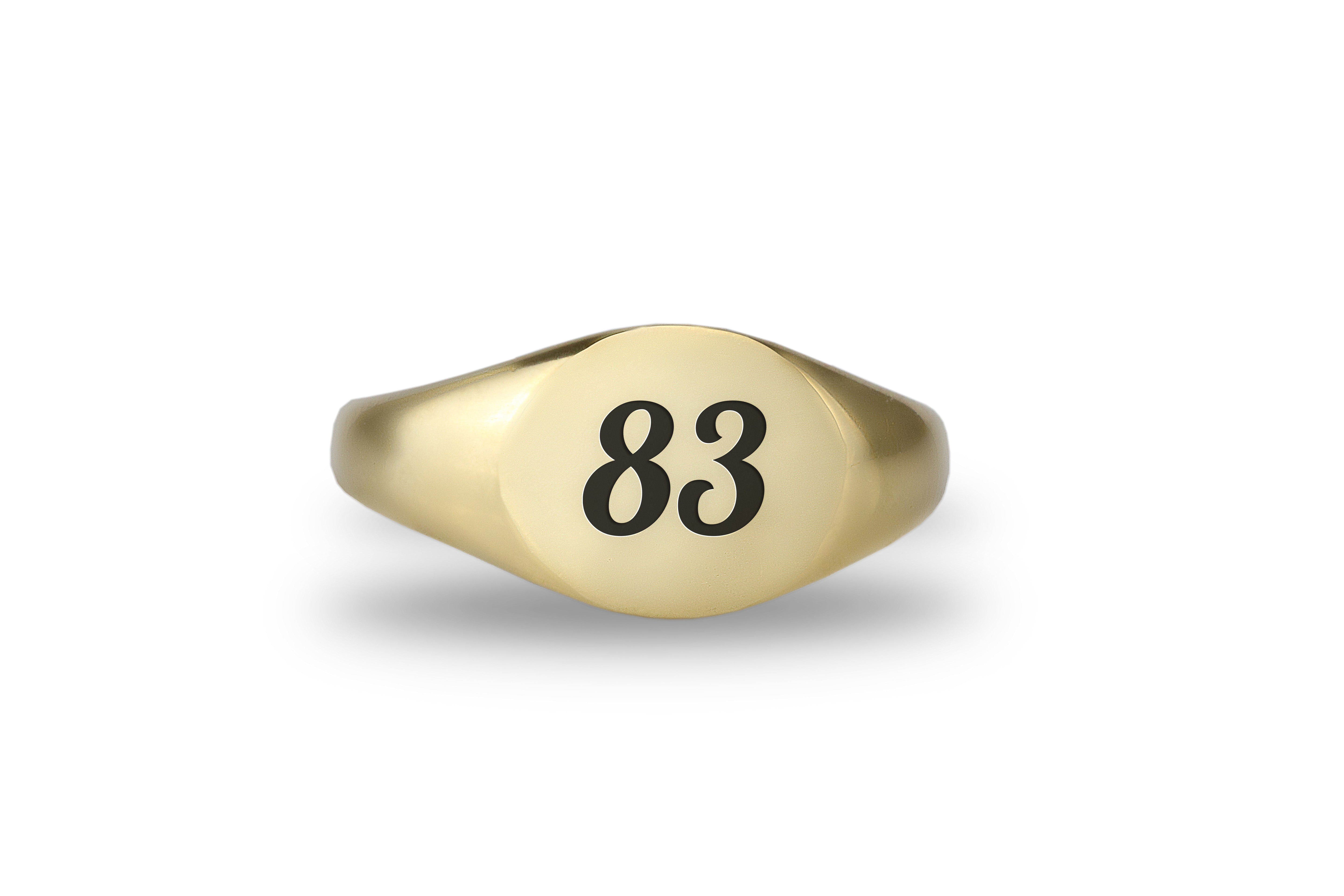 Custom Number Signet Ring