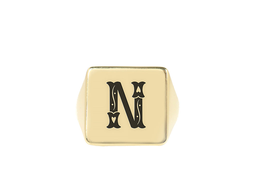 Custom Poker Letter Ring