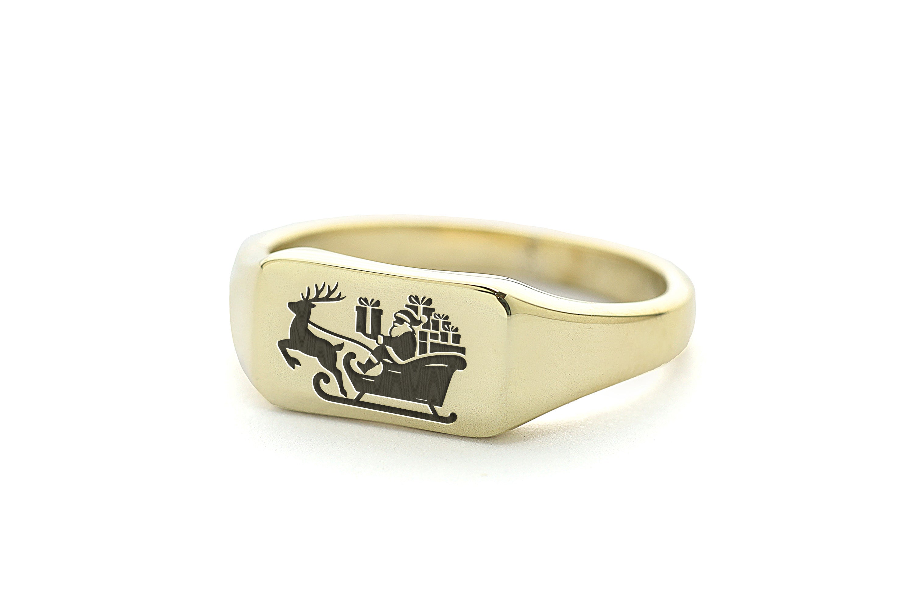 14k Gold Santa Claus Ring