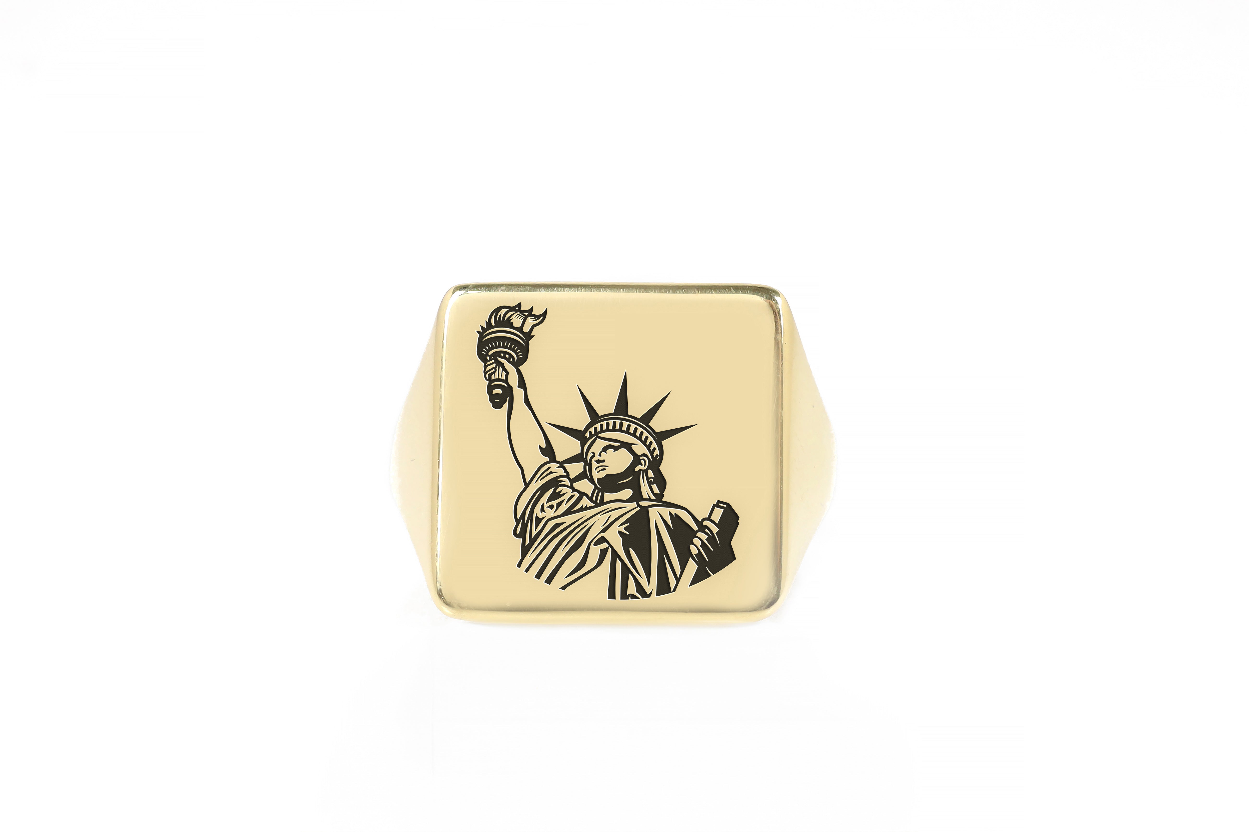 USA Gold Signet Ring