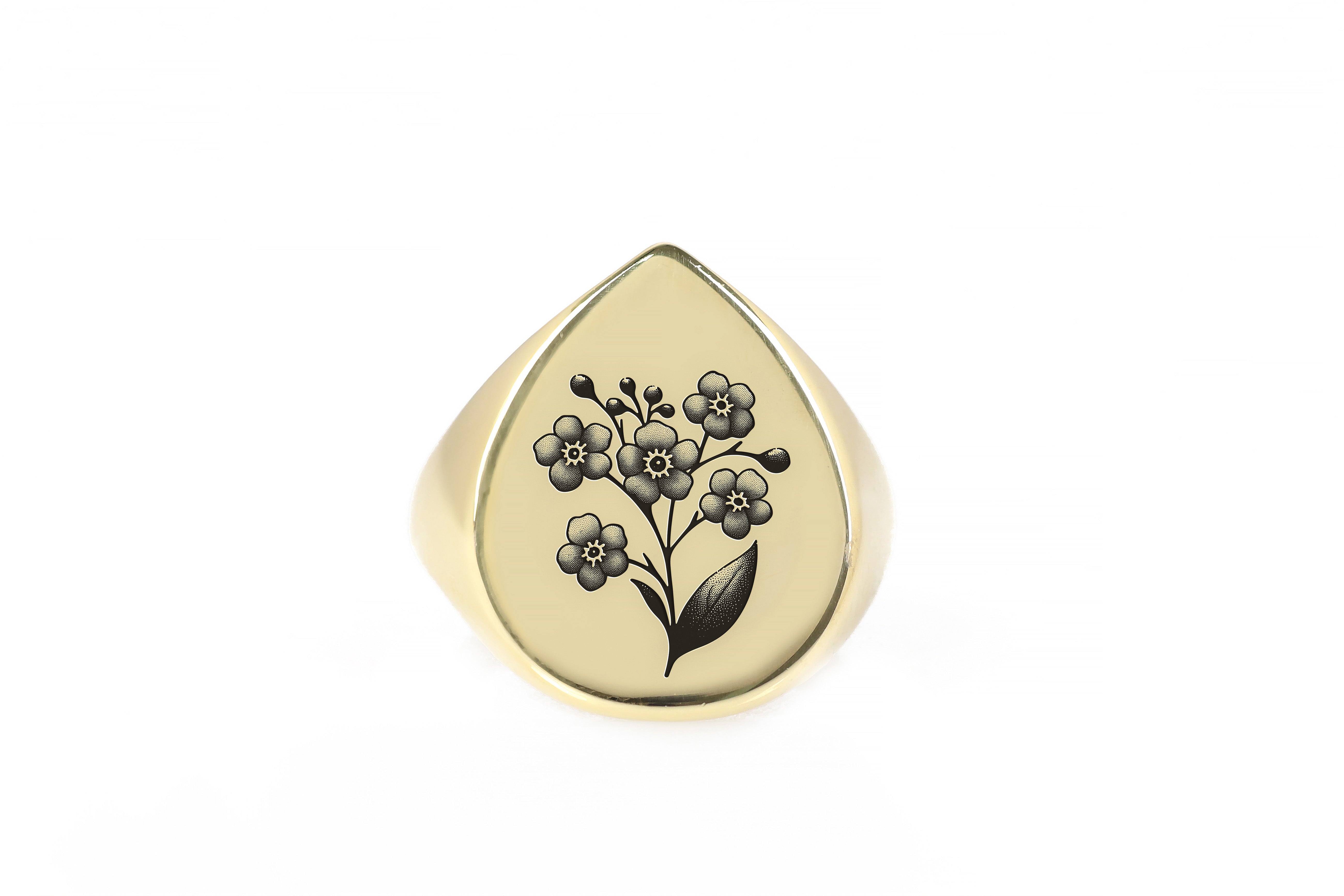 Cherry Blossom Engraving Ring