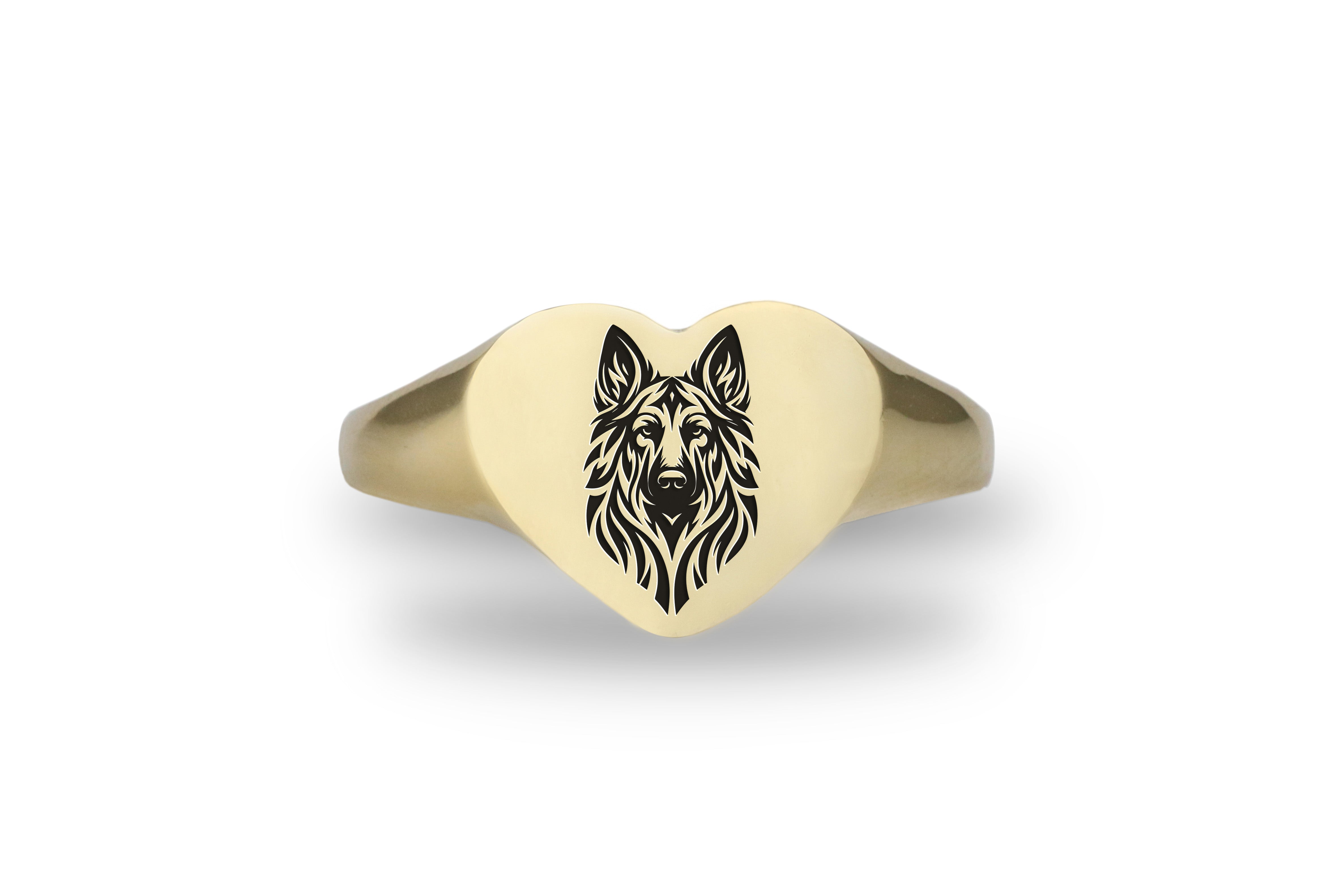 German Shepard Signet Ring