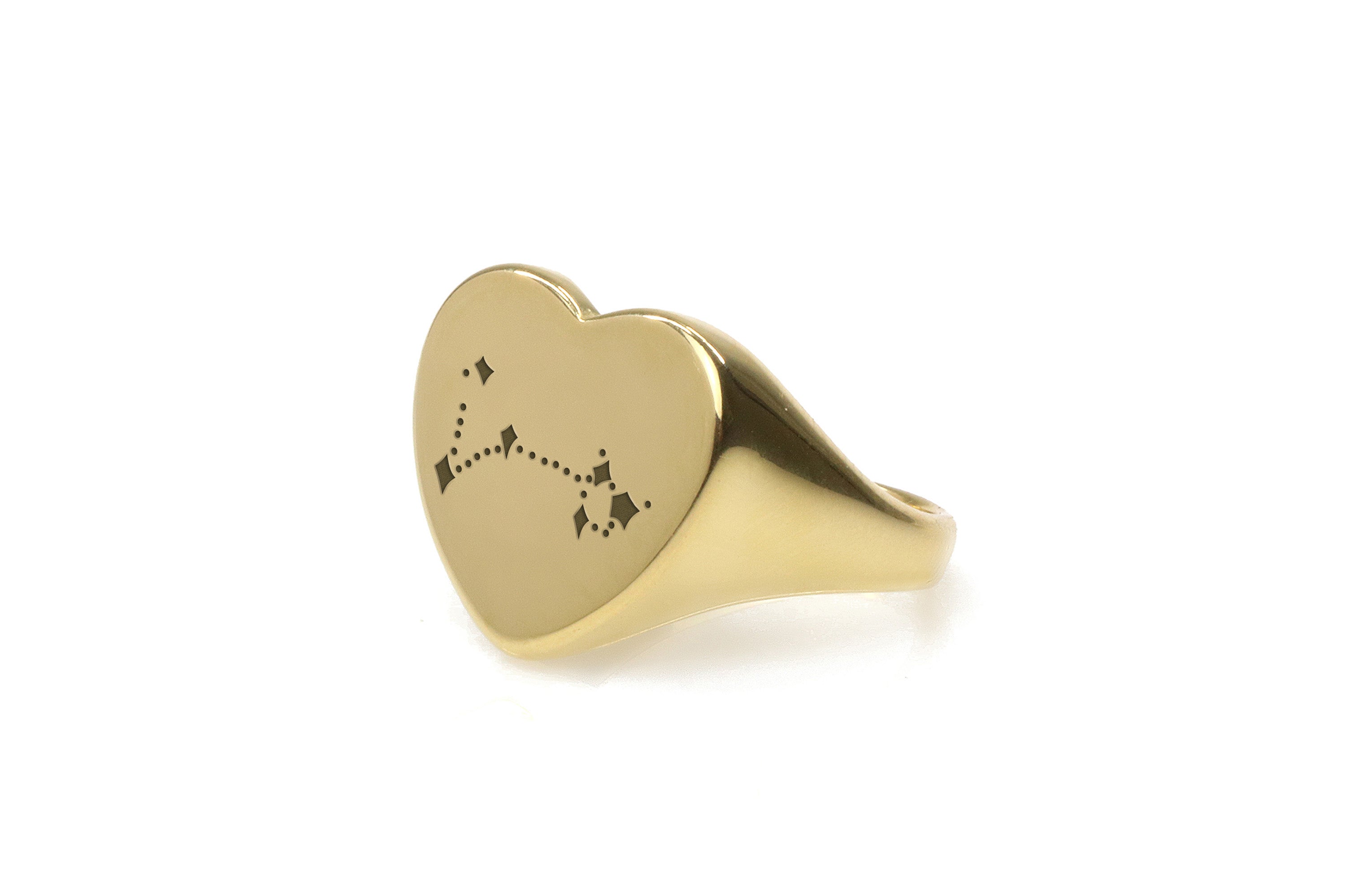Star Map Heart Shaped Ring