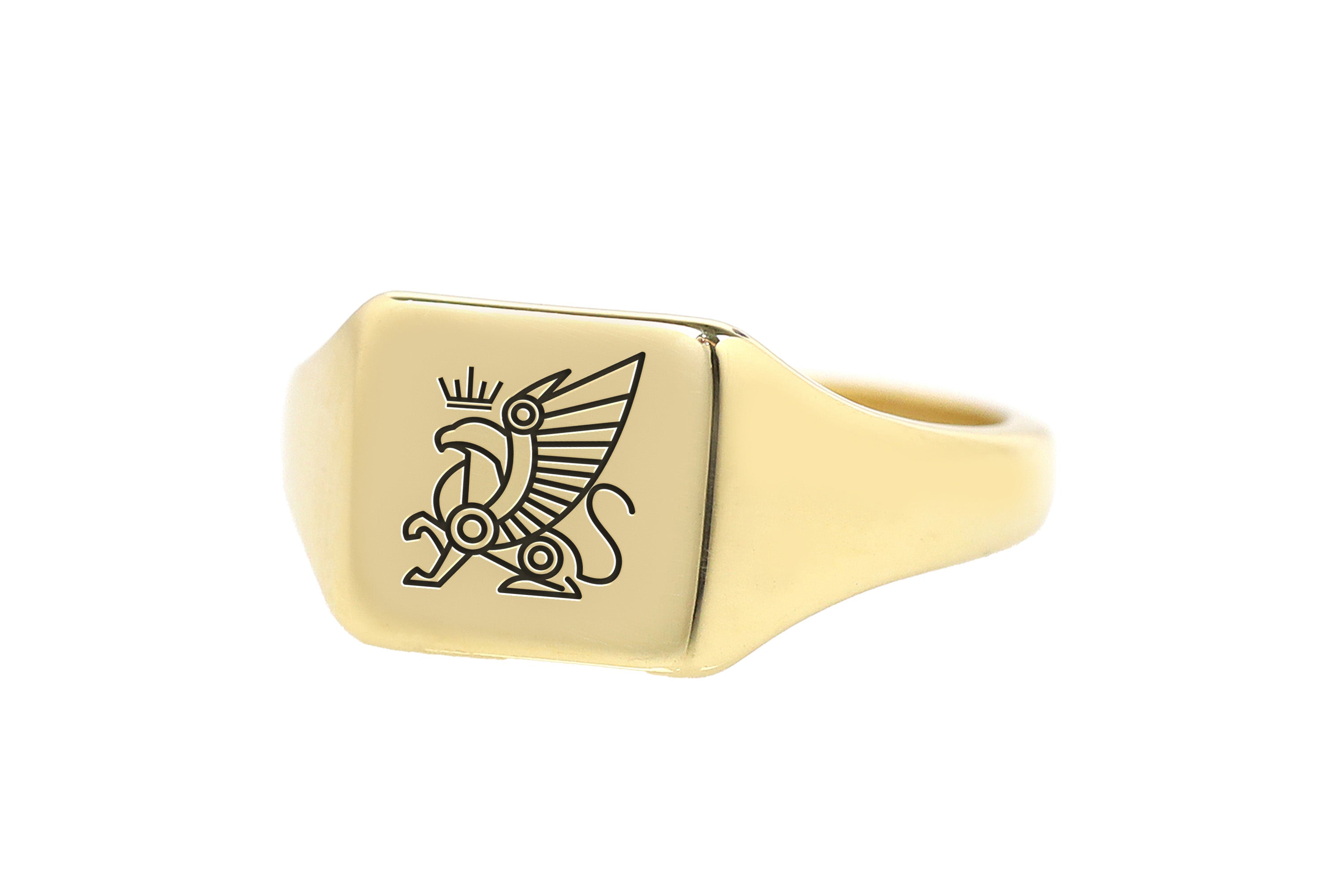 Gold Griffin Signet Ring