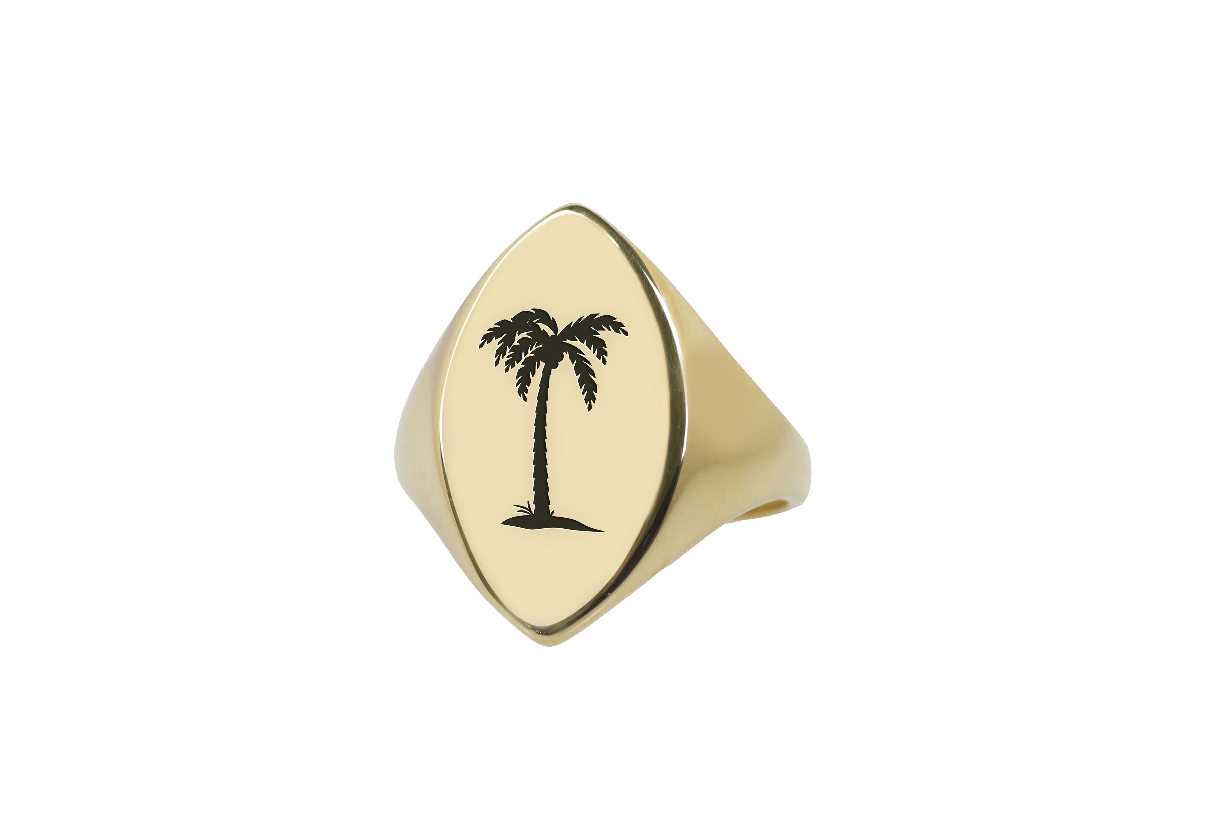 Palm Tree Signet Ring