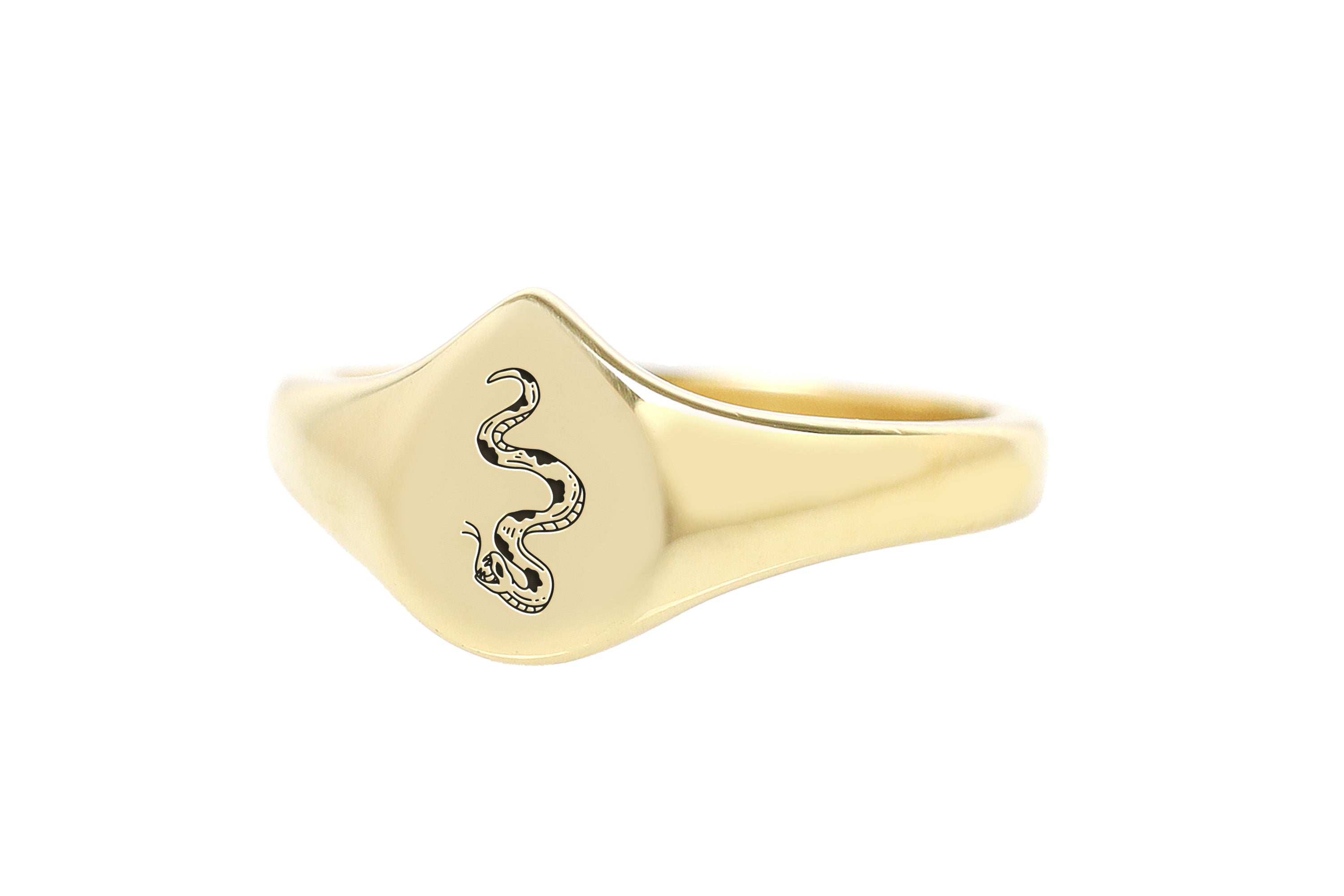 Gothic Snake Gold Ring