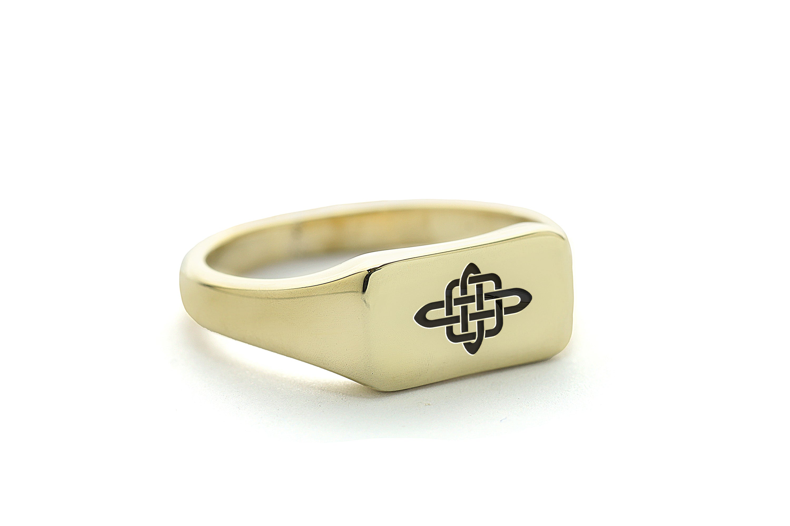 Engraved Celtic Signet Ring