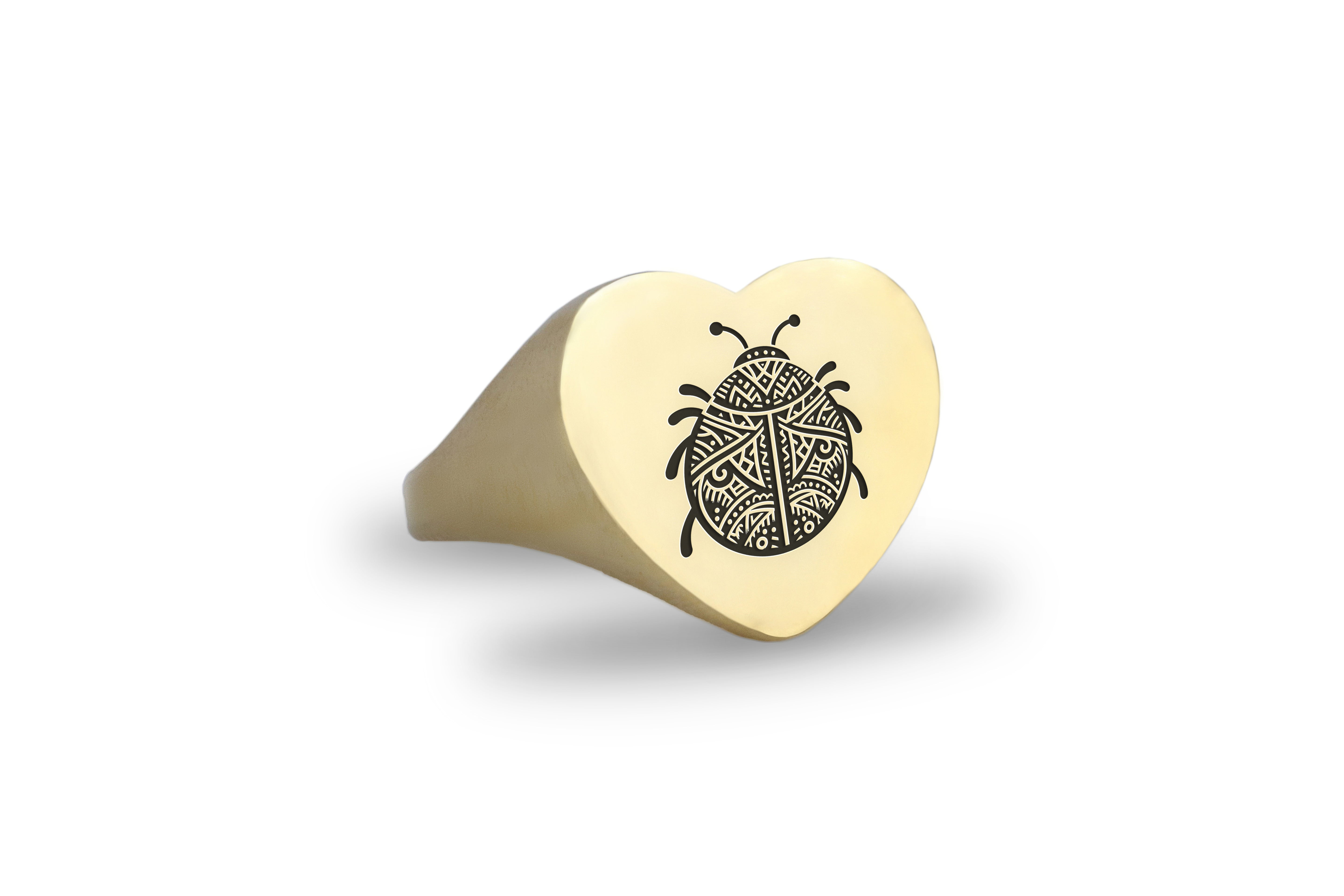 Custom Ladybug Signet Ring