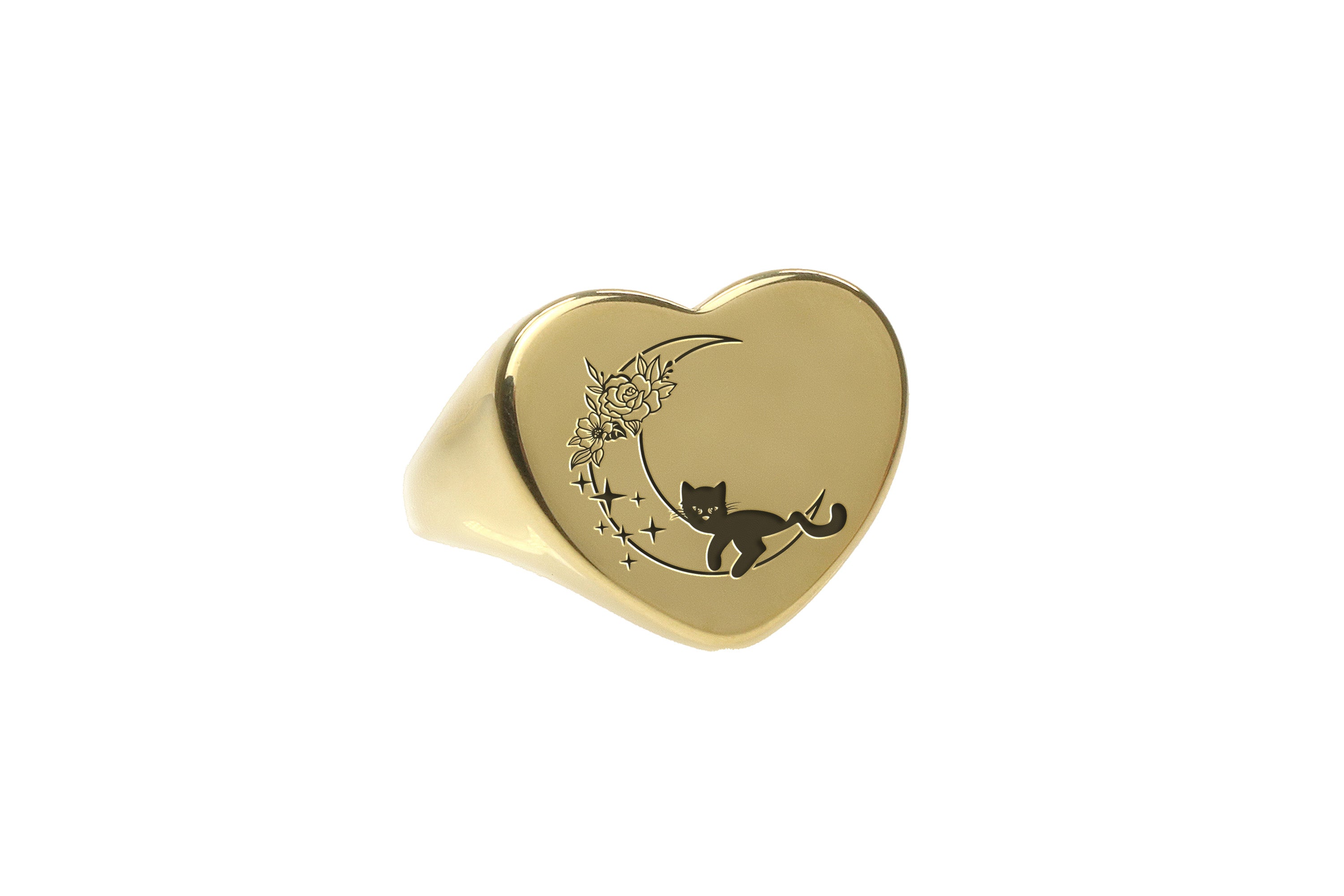Cat On The Moon Ring