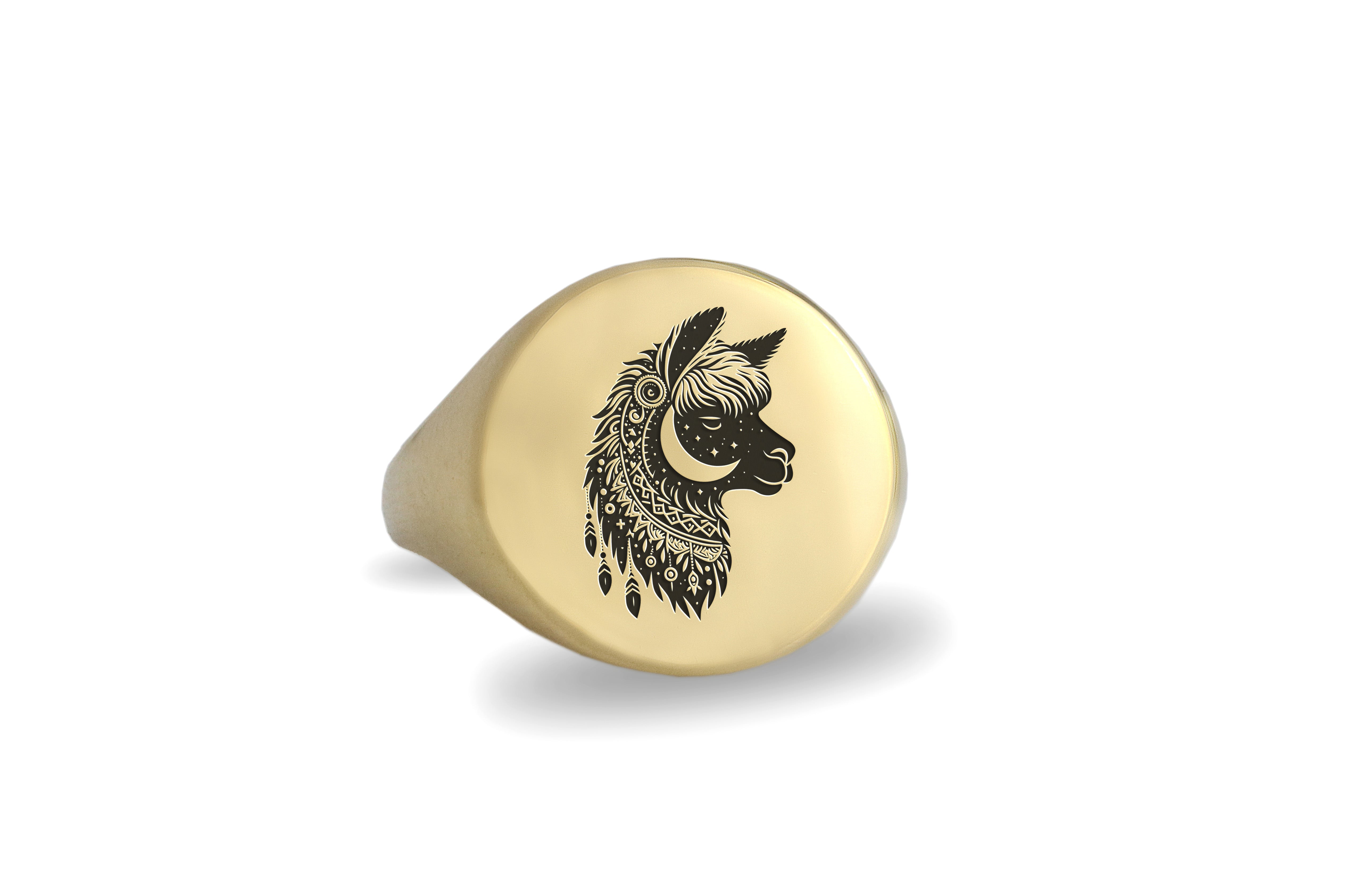 Customized Alpaca Signet Ring
